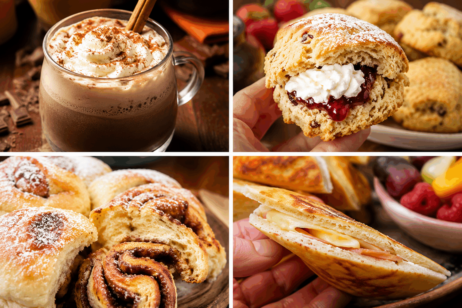 4 petits-déjeuners d’automne en 5 minutes qui vont réchauffer vos matins 🔥 Description Découvrez quatre idées de petits-déjeuners rapides et réconfortants, parfaits pour profiter des saveurs chaleureuses de l’automne. Ces recettes allient douceur, épices et ingrédients de saison pour vous aider à bien démarrer la journée en 5 minutes seulement. Idéales pour les matins pressés, elles apportent gourmandise et énergie. Informations Temps de préparation : 5 minutes Temps de cuisson : 0 à 5 minutes Nombre de portions : 1 portion par recette (soit 4 portions au total) Difficulté : Facile Ingrédients Petit-déjeuner 1 : Porridge rapide à la cannelle et pomme 40 g de flocons d’avoine 200 ml de lait (vache ou végétal) 1/2 pomme coupée en petits dés 1 cuillère à café de cannelle en poudre 1 cuillère à soupe de miel Une pincée de sel Petit-déjeuner 2 : Tartine au beurre de noisette et banane 1 tranche de pain complet 2 cuillères à soupe de beurre de noisette 1 petite banane tranchée 1 cuillère à café de graines de chia (optionnel) Petit-déjeuner 3 : Yaourt aux noix et potiron épicé 150 g de yaourt nature (grec ou classique) 30 g de purée de potiron 1 cuillère à café de miel 1/2 cuillère à café de mélange 4 épices (cannelle, muscade, girofle, gingembre) 20 g de noix concassées Petit-déjeuner 4 : Smoothie chaud à la poire et au gingembre 1 poire mûre 150 ml de lait chaud ou infusion de thé (rooibos ou thé noir) 1 petit morceau de gingembre frais (1 cm), râpé 1 cuillère à soupe de sirop d'érable Préparation Porridge rapide : Dans une casserole, porte le lait à ébullition. Ajoute les flocons d’avoine, la cannelle, la pincée de sel et les dés de pomme. Laisse cuire à feu doux 3 à 4 minutes en remuant régulièrement. Hors du feu, ajoute le miel avant de servir. Tartine au beurre de noisette : Toaste la tranche de pain selon ta préférence. Étale le beurre de noisette uniformément sur la tartine. Dispose les tranches de banane par-dessus puis parseme éventuellement de graines de chia. Yaourt potiron et noix : Dans un bol, mélange le yaourt avec la purée de potiron, le miel et le mélange 4 épices. Saupoudre les noix concassées pour apporter du croquant au moment de servir. Smoothie chaud : Épluche et coupe la poire en morceaux. Mixe-la avec le lait chaud, le gingembre râpé et le sirop d’érable jusqu’à obtention d’une texture lisse et chaude. Verse dans une tasse et déguste immédiatement. Astuces Utilise du lait végétal (amande, avoine) pour varier les saveurs et alléger les recettes. Pour un porridge encore plus rapide, prépare-le la veille en version nuit froide (overnight oats) et réchauffe le matin. Si la purée de potiron n’est pas disponible, remplace-la par de la compote de pomme ou de la patate douce. Pour renforcer le côté réconfortant, ajoute un filet de crème ou une pincée de muscade fraîchement râpée dans le porridge ou le yaourt. Service Servez chacun de ces petits-déjeuners individuellement, idéalement accompagnés d’une boisson chaude comme un café, un thé ou une tisane d’automne (orange-épicée, cannelle). Ces recettes sont parfaites pour une matinée automnale cosy, à la maison ou à emporter. Variez-les selon vos envies pour apporter toujours plus de saveurs et de douceur à vos réveils.