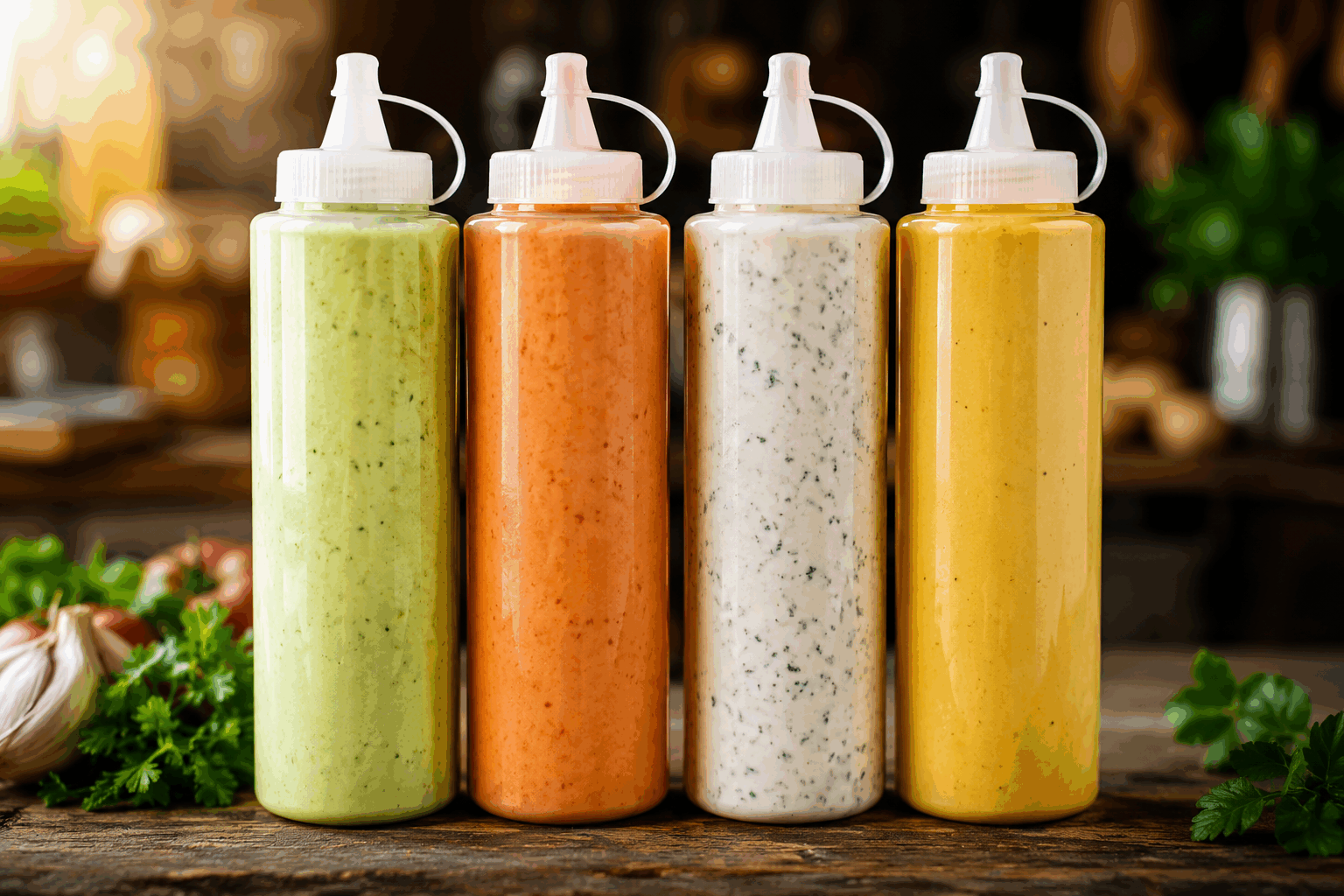 4 sauces santé sans cuisson en moins de 5 minutes pour sublimer tous vos repas 😍 Description Découvrez quatre sauces faciles, fraîches et saines à préparer en un temps record, sans cuisson. Parfaites pour relever vos salades, légumes, viandes ou céréales, ces sauces apportent saveur et vitalité à tous vos plats. Idéales pour un repas rapide et équilibré, elles conviennent aussi bien aux repas en semaine qu’aux pique-niques ou apéritifs gourmands. Informations Temps de préparation : 5 minutes Temps de cuisson : 0 minute Nombre de portions : 4 portions Difficulté : Facile Ingrédients Sauce 1 : Sauce au yaourt et herbes fraîches 150 g de yaourt nature entier 2 cuillères à soupe de ciboulette ciselée 1 cuillère à soupe de persil frais haché 1 cuillère à café de jus de citron Sel et poivre noir du moulin Sauce 2 : Sauce avocat et citron vert 1 avocat mûr 2 cuillères à soupe d’huile d’olive extra vierge Le jus d’un demi citron vert 1 gousse d’ail écrasée Sel et poivre noir Sauce 3 : Sauce tahini et citron 3 cuillères à soupe de tahini (purée de sésame) 3 cuillères à soupe d’eau tiède Le jus d’un demi citron jaune 1 cuillère à café de miel ou sirop d’agave Sel Sauce 4 : Sauce tomate crue et basilic 2 tomates mûres 8 feuilles de basilic frais 1 cuillère à soupe d’huile d’olive 1 cuillère à café de vinaigre balsamique Sel et poivre Préparation Préparez la sauce au yaourt : mélangez le yaourt avec la ciboulette, le persil, le jus de citron, salez et poivrez à votre goût. Réservez au frais. Préparez la sauce avocat : écrasez l’avocat dans un bol, incorporez l’huile d’olive, le jus de citron vert, l’ail, puis salez et poivrez. Mélangez bien pour obtenir une consistance lisse. Pour la sauce tahini : dans un petit bol, mélangez le tahini avec l’eau tiède, le jus de citron, le miel et une pincée de sel jusqu’à obtenir une sauce crémeuse et homogène. Pour la sauce tomate crue : coupez les tomates en petits dés, hachez finement les feuilles de basilic, ajoutez l’huile d’olive, le vinaigre balsamique, salez et poivrez, puis mélangez délicatement. Astuces Utilisez toujours des herbes fraîches pour une saveur optimale. Adaptez la consistance de la sauce tahini en ajustant la quantité d’eau. Pour une sauce avocat plus légère, ajoutez un yaourt nature ou un peu d’eau. Ces sauces se conservent 2 à 3 jours au réfrigérateur dans des contenants hermétiques. Service Servez ces sauces en accompagnement de crudités, de légumes grillés, de viandes blanches ou de poissons. Elles sont aussi délicieuses pour relever un buddha bowl, des pâtes froides, ou tartinées sur du pain complet pour un apéritif sain et gourmand. Idéales pour un déjeuner léger et coloré, elles apportent fraîcheur et vitalité à chaque bouchée.