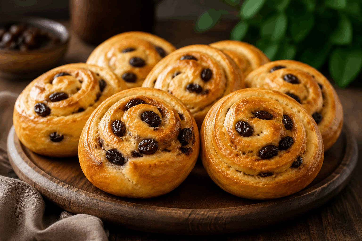 5 minutes chrono pour des pains aux raisins sans repos qui vont fondre en bouche 😍 Description Cette recette express de pains aux raisins offre de délicieux viennoiseries moelleuses et fondantes, sans temps de repos. Avec une pâte rapide et une garniture gourmande au raisin, ces petits pains sont parfaits pour un goûter de dernière minute ou un petit-déjeuner improvisé. Informations Temps de préparation : 10 minutes Temps de cuisson : 15 minutes Nombre de portions : 6 pièces Difficulté : Facile Ingrédients Pour la pâte rapide 200 g de farine de blé 2 cuillères à soupe de sucre 1 sachet de levure chimique (ou 10 g de levure boulangère instantanée, optionnel) 1 pincée de sel 100 ml de lait tiède 50 g de beurre fondu 1 œuf Pour la garniture 50 g de raisins secs 2 cuillères à soupe de confiture d’abricot ou de crème pâtissière prête à l’emploi Sucre glace pour la décoration (facultatif) Un peu de beurre fondu pour la dorure Préparation Préchauffe le four à 180°C (chaleur statique). Mélange la farine, le sucre, la levure et le sel dans un grand saladier. Ajoute le lait tiède, le beurre fondu et l’œuf. Mélange vigoureusement jusqu’à obtenir une pâte homogène et un peu collante. Étale la pâte en un rectangle d’environ 30x20 cm sur un plan légèrement fariné. Répartis la confiture ou la crème pâtissière sur toute la surface, puis parsème uniformément les raisins secs. Roulez la pâte à partir du côté le plus long en serrant bien pour former un rouleau. Coupe le rouleau en 6 tranches égales et place-les à plat, côté coupé vers le haut, sur une plaque recouverte de papier cuisson. Badigeonne légèrement les pains au beurre fondu pour une belle dorure. Enfourne pendant 15 minutes, jusqu’à ce qu’ils soient bien dorés et gonflés. Laisse refroidir un peu sur une grille avant de saupoudrer éventuellement de sucre glace et de déguster. Astuces Pour un goût encore plus gourmand, ajoute un peu de cannelle à la garniture. Si vous avez un peu plus de temps, laissez reposer la pâte 30 minutes pour un résultat plus léger. Utilisez une confiture claire comme l’abricot pour ne pas alourdir le goût des raisins. Conservez les pains aux raisins dans une boîte hermétique pour garder leur moelleux plusieurs heures. Service Servez ces pains aux raisins tièdes, accompagnés d’un café, d’un thé ou d’un chocolat chaud. Ils sont idéaux pour un petit-déjeuner express ou un goûter gourmand à partager en famille ou entre amis.