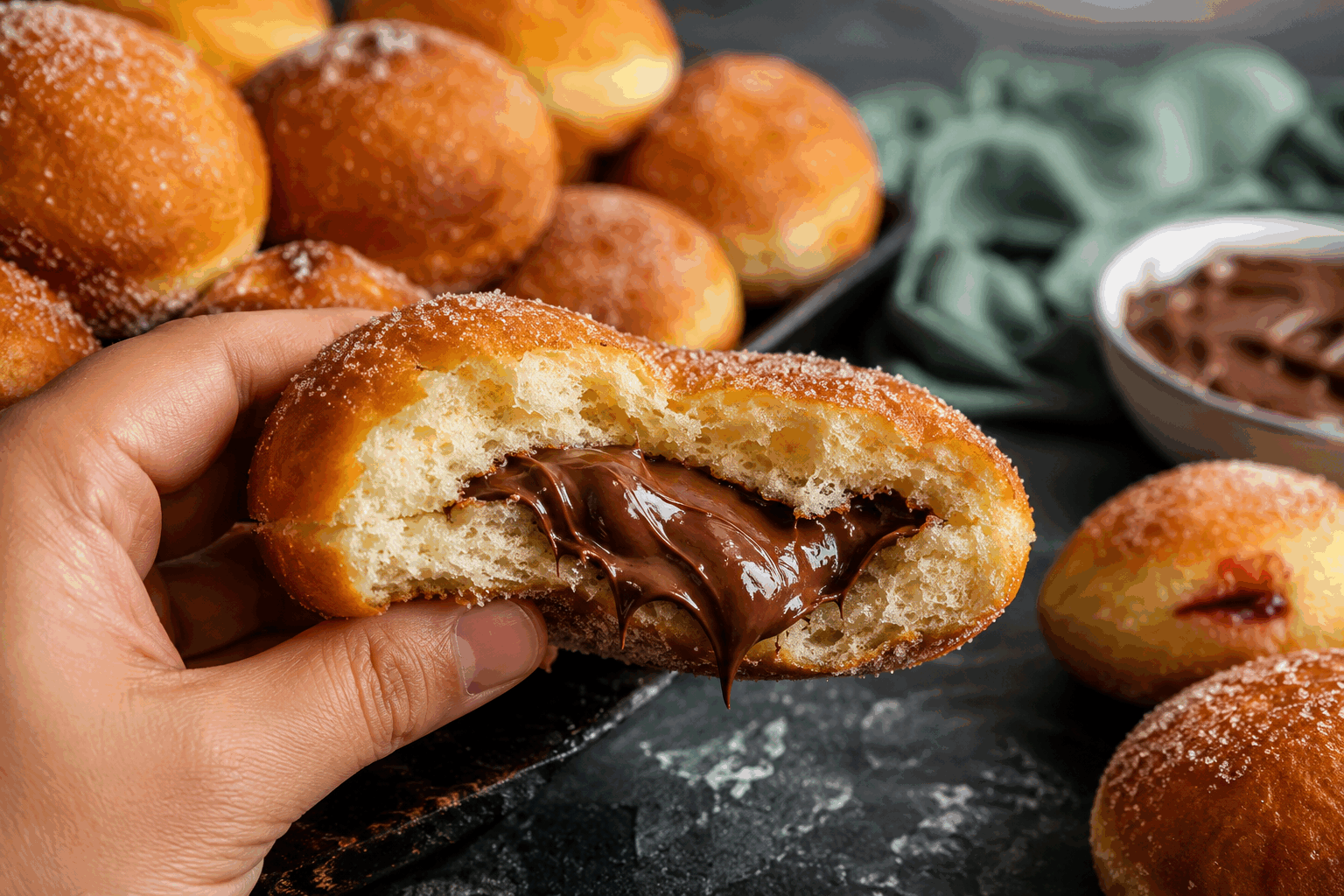 Beignets ultra moelleux en 5 minutes, sans pétrir ni machine, un vrai régal ! 🍩👌 Description Ces beignets sont incroyablement moelleux et se préparent en un temps record, sans nécessité de pétrir la pâte ni d'utiliser un robot. Leur texture légère et fondante ravira petits et grands, parfaits pour un goûter improvisé ou un dessert gourmand. Une recette simple et efficace qui donne des beignets délicieux, dorés à souhait. Informations Temps de préparation : 5 minutes Temps de cuisson : 5 minutes Nombre de portions : 12 beignets Difficulté : Facile Ingrédients Pour la pâte 250 g de farine 2 cuillères à soupe de sucre 1 sachet de levure chimique (environ 10 g) 1 pincée de sel 200 ml de lait tiède 1 œuf 1 cuillère à soupe d'huile neutre (tournesol ou colza) Pour la cuisson et la finition huile de friture (environ 1 litre) sucre glace (facultatif) cannelle en poudre (facultatif) Préparation Dans un grand saladier, verse la farine, le sucre, la levure chimique et la pincée de sel. Mélange rapidement à l’aide d’un fouet ou d’une cuillère en bois pour homogénéiser les ingrédients secs. Ajoute l'œuf, le lait tiède et l’huile. Mélange délicatement jusqu’à obtenir une pâte lisse et un peu collante, sans chercher à pétrir — la pâte doit rester souple. Chauffe l’huile dans une poêle profonde ou une friteuse à 180°C. Vérifie la température avec un thermomètre ou en plongeant une petite touche de pâte : elle doit remonter immédiatement en formant des bulles. À l’aide de deux cuillères à soupe, forme des petites boules de pâte que tu déposes délicatement dans l’huile chaude. Ne surcharge pas la poêle pour éviter que les beignets ne collent entre eux. Fais frire les beignets environ 2 à 3 minutes de chaque côté jusqu’à ce qu’ils soient bien dorés et gonflés. Égoutte-les sur du papier absorbant pour éliminer l’excès d’huile. Saupoudre-les de sucre glace ou d’un mélange sucre-cannelle selon ton goût avant de servir. Astuces Utilise du lait tiède pour activer la levure chimique et favoriser un meilleur gonflant. Ne pétris pas la pâte pour éviter qu’elle ne devienne trop dense, ce qui gâcherait le moelleux des beignets. Contrôle la température de l’huile précisément : trop chaude, les beignets bruniront dehors sans cuire dedans, trop froide, ils absorberont trop d’huile. Pour une variante gourmande, ajoute une cuillère à café d’extrait de vanille ou un zeste d’agrumes dans la pâte. Service Servez ces beignets chauds, accompagnés d’un thé, d’un café ou d’un chocolat chaud. Présente-les sur un plat avec un peu de sucre glace ou de confiture maison pour un goûter convivial et rapide, à partager en famille ou entre amis.