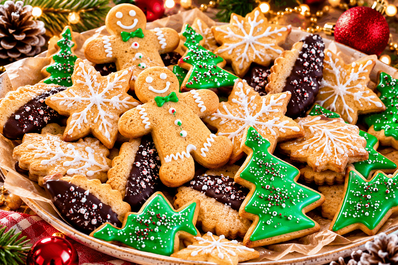 Biscuits de Noël sablés et pain d’épices, glaçage royal sans œuf en 30 minutes ! ✨