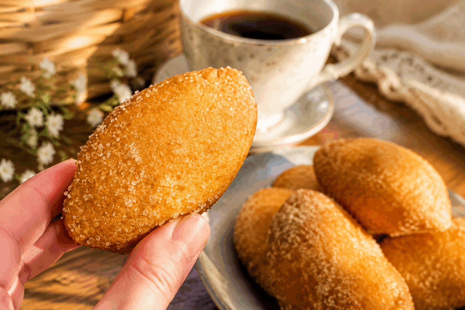 Biscuits express sans œufs : 5 minutes pour un goûter savoureux et fondant ☕️ Description Ces biscuits express sans œufs sont parfaits pour un goûter rapide et gourmand. Leur texture fondante et légèrement croustillante en fait une douceur réconfortante, idéale à partager avec une tasse de thé ou de café. Faciles à préparer, ils conviennent parfaitement aux personnes allergiques aux œufs ou à ceux qui veulent une recette simplifiée. Informations Temps de préparation : 5 minutes Temps de cuisson : 10 minutes Nombre de portions : 12 biscuits Difficulté : Facile Ingrédients Pour les biscuits 150 g de farine 70 g de sucre 80 ml d’huile végétale (tournesol ou colza) 80 ml de lait (ou lait végétal pour une version sans lactose) 1 cuillère à café de levure chimique 1 pincée de sel 1 cuillère à café d’extrait de vanille Préparation Préchauffe le four à 180°C (chaleur statique de préférence). Dans un grand saladier, mélange la farine, le sucre, la levure chimique et la pincée de sel. Ajoute ensuite l’huile, le lait et l’extrait de vanille. Mélange rapidement jusqu’à obtenir une pâte homogène mais légèrement collante. À l’aide d’une cuillère à soupe, dépose des petits tas de pâte sur une plaque recouverte de papier cuisson, en les espaçant un peu. Aplatis légèrement chaque tas avec le dos de la cuillère pour former des biscuits d’environ 1 cm d’épaisseur. Enfourne pour 10 minutes environ, jusqu’à ce que les biscuits soient dorés sur les bords. Laisse refroidir sur une grille avant de déguster pour qu’ils deviennent bien fondants. Astuces Pour plus de gourmandise, ajoute des pépites de chocolat ou des zestes d’agrume à la pâte. Remplace le lait par une boisson végétale pour une version vegan facilement réalisable. Ne travaille pas trop la pâte pour éviter des biscuits trop durs. Conserve les biscuits dans une boîte hermétique pour préserver leur moelleux plusieurs jours. Service Servez ces biscuits au moment du goûter, accompagnés d’une boisson chaude comme un thé, un café ou un chocolat chaud. Ils sont parfaits pour un encas rapide, à partager entre amis ou en famille. Vous pouvez aussi les proposer avec un peu de confiture ou de pâte à tartiner pour plus de gourmandise.