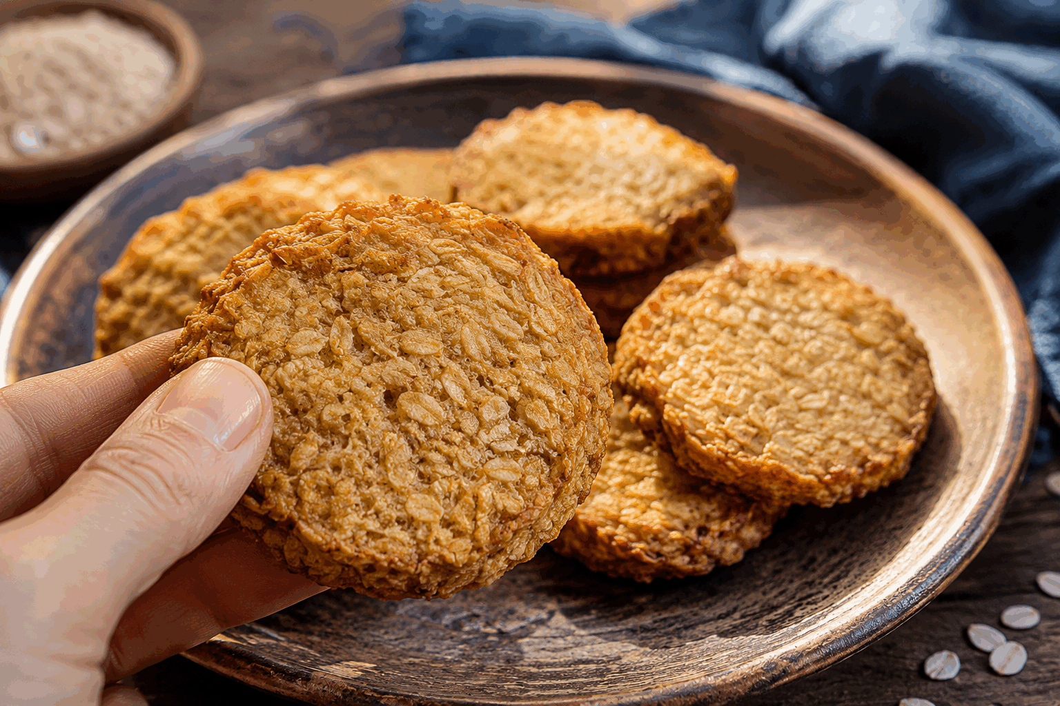 Biscuits petit-déj sans farine ni sucre, prêts en 5 minutes seulement 😍