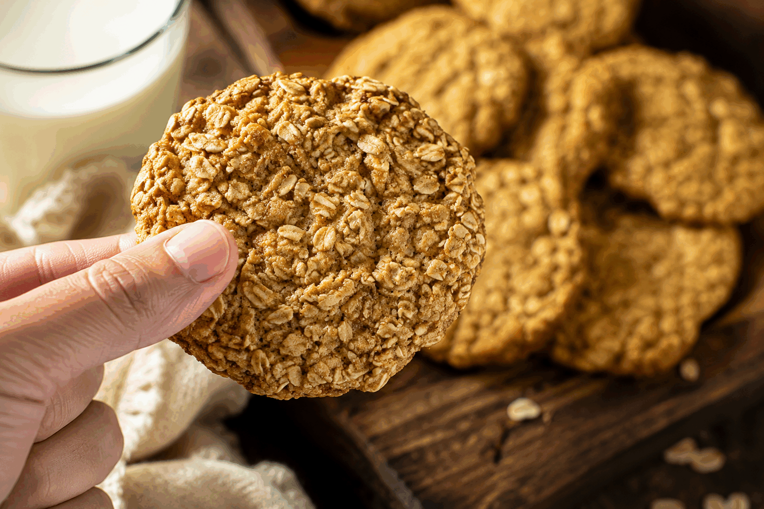 Biscuits sans cuisson en 2 ingrédients, prêts en 5 minutes, un vrai régal ! 👌✨ Description Ces biscuits sans cuisson sont simples et rapides à réaliser avec seulement deux ingrédients de base. Leur texture fondante et leur saveur douce en font un encas parfait pour toutes les occasions, que ce soit pour un goûter improvisé ou un dessert express. Idéaux pour les amateurs de gourmandises faciles et naturelles, ils séduiront petits et grands. Informations Temps de préparation : 5 minutes Temps de cuisson : 0 minute Nombre de portions : 12 biscuits Difficulté : Facile Ingrédients Pour les biscuits 120 g de flocons d’avoine 100 g de beurre de cacahuète (cru ou nature, sans sucre ajouté) Préparation Mélange dans un grand bol les flocons d’avoine et le beurre de cacahuète jusqu’à obtenir une pâte homogène et légèrement collante. Forme des boules avec la pâte à l’aide de tes mains, puis aplatis-les légèrement pour leur donner une forme de biscuit. Dispose les biscuits sur une plaque recouverte de papier sulfurisé. Laisse-les reposer au réfrigérateur pendant au moins 30 minutes afin qu’ils durcissent légèrement. Sers-les frais ou à température ambiante pour plus de fondant. Astuces Utilise un beurre de cacahuète naturel sans sucre ni huile ajoutée pour une recette saine et gourmande. Pour varier les saveurs, ajoute éventuellement des pépites de chocolat, des graines de chia ou des fruits secs hachés dans la pâte. Si la pâte est trop sèche, incorpore un petit filet de miel ou un peu d’eau pour améliorer la liaison. Conserve les biscuits dans une boîte hermétique au réfrigérateur pendant 3 à 4 jours. Service Présente ces biscuits sur un joli plat pour accompagner un thé ou un café lors d’un goûter convivial. Ils peuvent aussi être emportés facilement pour une collation rapide à tout moment de la journée.