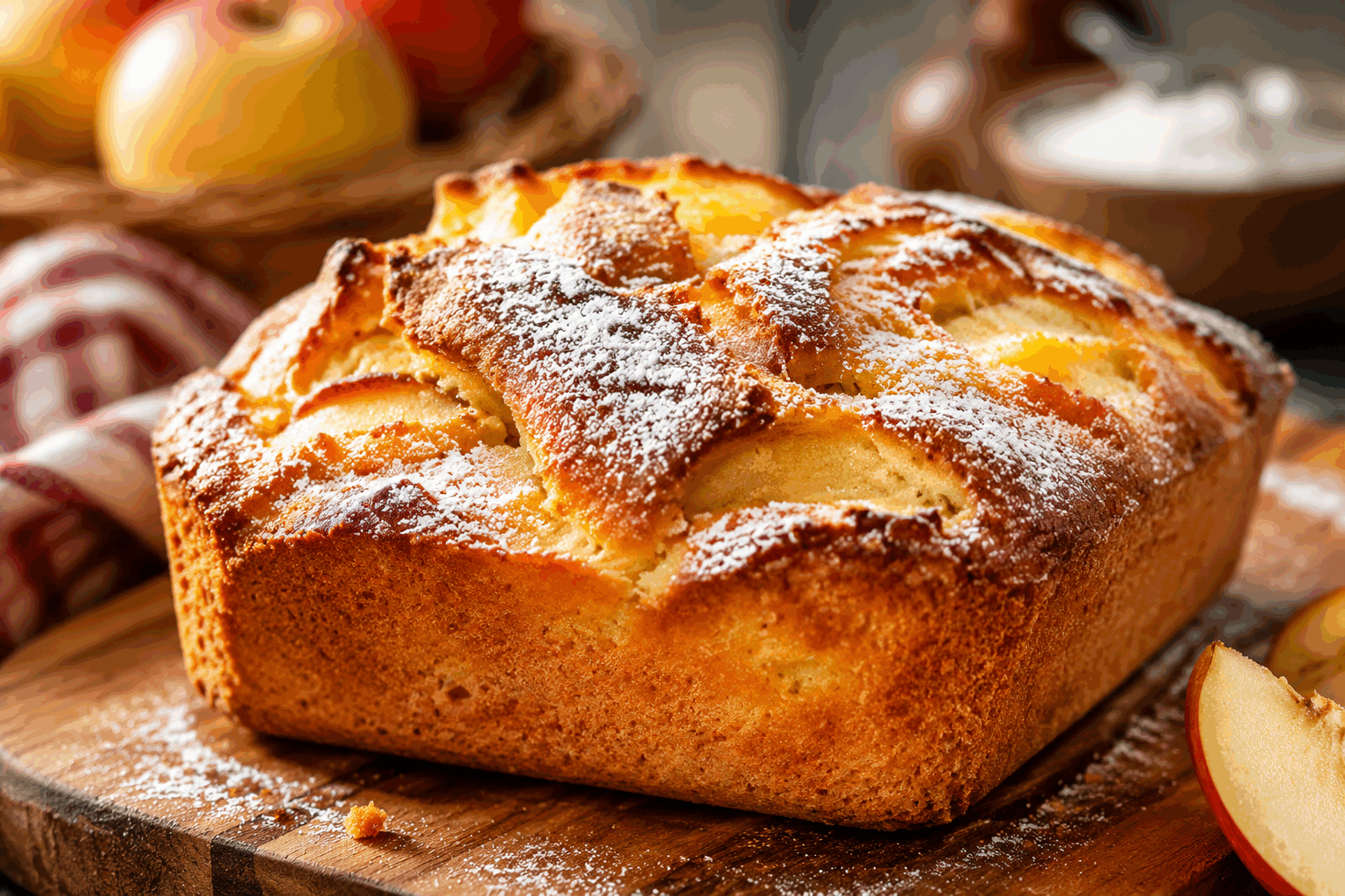 Cake aux pommes moelleux en 5 minutes, avec une touche de caramel irrésistible 👌