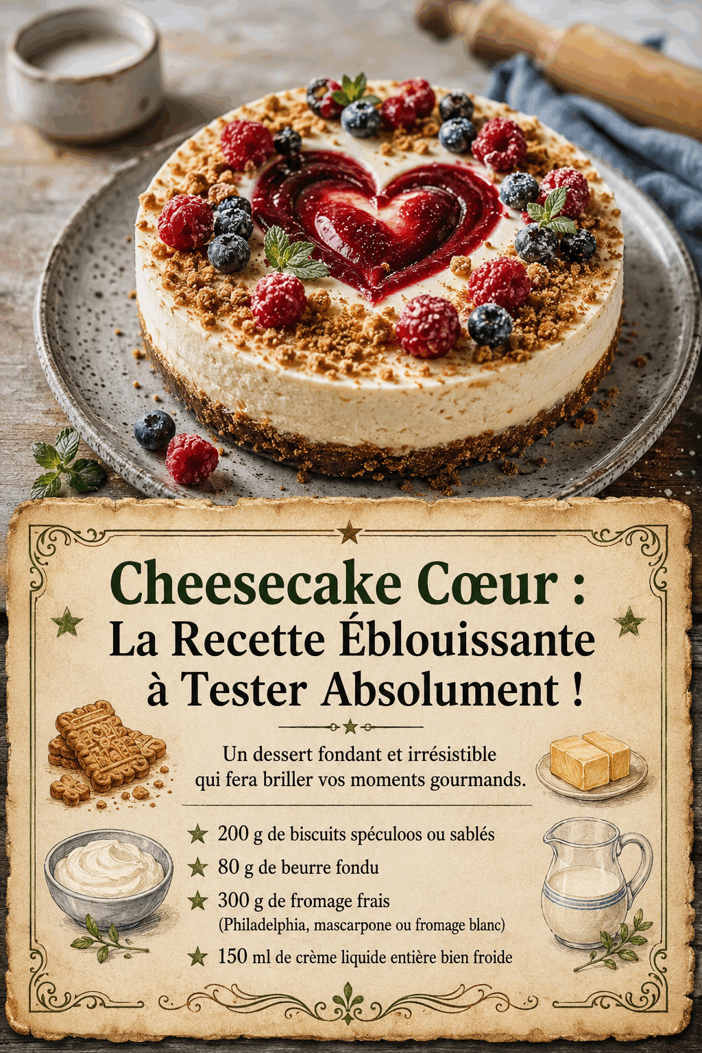 Cheesecake Cœur : La Recette Éblouissante à Tester Absolument !