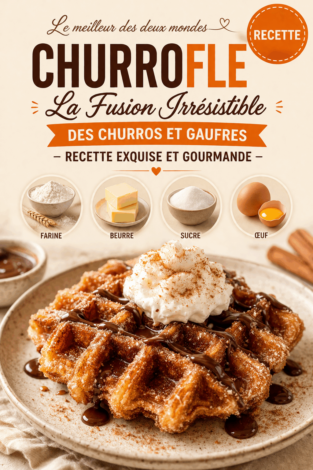 Churrofle : La Fusion Irrésistible des Churros et Gaufres – Recette Exquise et Gourmande