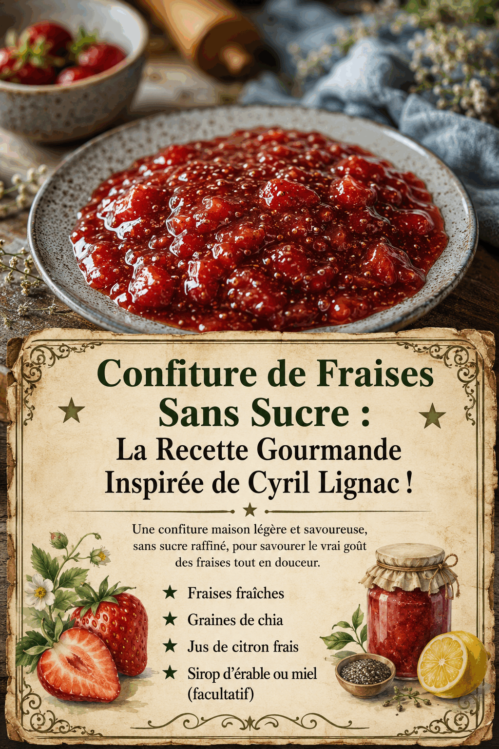 Confiture de Fraises Sans Sucre : La Recette Gourmande Inspirée de Cyril Lignac !