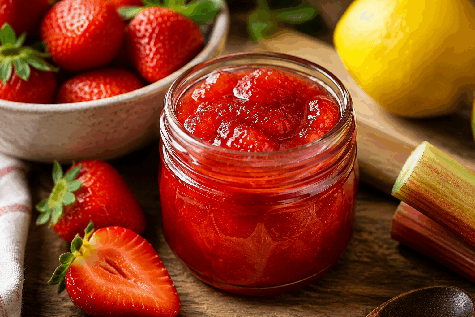 Confiture fraises-rhubarbe : la recette simple que ma grand-mère gardait secrète depuis toujours 🍓✨ Description Cette délicieuse confiture allie la douceur sucrée des fraises à l'acidité subtile de la rhubarbe, offrant un équilibre parfait en bouche. Traditionnelle et simple, cette recette familiale se transmet de génération en génération et apporte une touche fruitée et gourmande à vos petits-déjeuners et goûters. Sa texture onctueuse et ses saveurs fraîches en font une confiture idéale pour accompagner pain, yaourts ou desserts maison. Informations Temps de préparation : 20 minutes Temps de cuisson : 40 minutes Nombre de portions : 4 pots de 250 g Difficulté : Facile Ingrédients Pour la confiture 600 g de fraises fraîches 400 g de rhubarbe fraîche 800 g de sucre en poudre spécial confiture 1 cuillère à soupe de jus de citron Préparation Lave soigneusement les fraises, équeute-les et coupe-les en morceaux moyens. Épluche la rhubarbe en retirant les fils si nécessaire, puis coupe-la en petits morceaux d’environ 1 cm. Mélange dans un grand saladier les fraises, la rhubarbe, le sucre et le jus de citron. Laisse macérer pendant 2 heures à température ambiante pour que les fruits rendent leur jus. Verse le mélange dans une bassine à confiture ou une grande casserole à fond épais. Fais cuire à feu moyen en remuant régulièrement avec une cuillère en bois. Lorsque le mélange commence à bouillir, réduis légèrement le feu et laisse cuire environ 35 minutes. Teste la cuisson en déposant quelques gouttes sur une assiette froide : si la confiture fige légèrement, elle est prête. Retire la confiture du feu et écume la surface si nécessaire. Verse rapidement la confiture dans des pots stérilisés, ferme-les, puis retourne-les pendant 5 minutes pour assurer une bonne conservation. Astuces Utilise des fraises bien mûres mais fermes pour conserver une belle texture après cuisson. La macération avec le sucre facilite l’extraction du jus et permet une cuisson plus rapide. Pour une confiture plus lisse, tu peux mixer légèrement avant la cuisson ou après si tu préfères. Stocke tes pots à l’abri de la lumière et au frais, la confiture se conserve plusieurs mois ainsi. Service Sers la confiture fraises-rhubarbe au petit-déjeuner sur du pain grillé ou des tartines beurrées. Elle accompagne aussi merveilleusement bien les yaourts nature, les crêpes ou les tartes maisons. Parfaite pour partager un moment gourmand lors d’un brunch familial ou d’un goûter entre amis.
