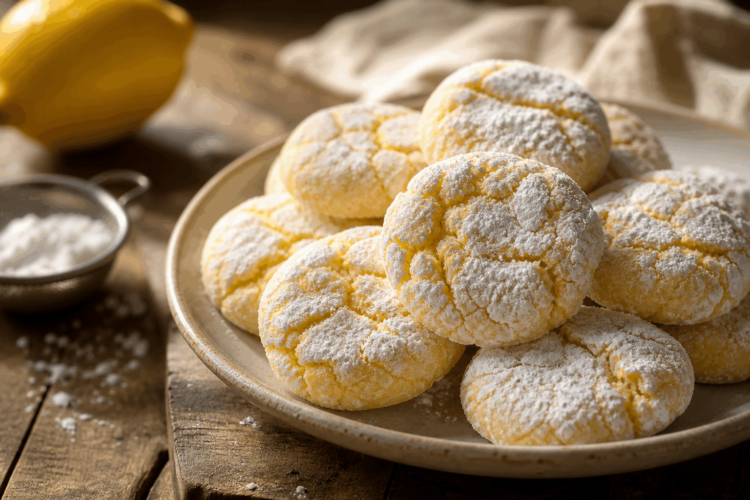Cookies siciliens sans farine prêts en 5 minutes, fondants comme des nuages ✨ Description Ces cookies siciliens sans farine sont des douceurs légères et fondantes, rappelant la texture aérienne d'un nuage. Inspirés par la tradition sicilienne, ils mêlent simplicité et saveur intense, parfaits pour une pause gourmande rapide. Leur préparation ultra-rapide en fait une recette idéale pour les amateurs de sucré pressés. Informations Temps de préparation : 5 minutes Temps de cuisson : 12 minutes Nombre de portions : 12 pièces Difficulté : Facile Ingrédients Pour les cookies 3 blancs d'œufs 150 g de sucre glace 100 g de poudre d’amandes 50 g de pistaches non salées, hachées grossièrement 1 cuillère à café d’extrait de vanille 1 pincée de sel Pour la décoration (optionnel) Quelques pistaches entières Sucre glace Préparation Préchauffe le four à 160°C (chaleur statique) et couvre une plaque de cuisson de papier sulfurisé. Monte les blancs d’œufs en neige ferme avec la pincée de sel. Incorpore délicatement le sucre glace tamisé en plusieurs fois, puis ajoute la poudre d’amandes et l’extrait de vanille. Mélange délicatement avec une spatule pour ne pas casser les blancs. Ajoute les pistaches hachées en soulevant la masse pour bien les répartir. Forme des petits tas de pâte uniformes (environ 3 cm de diamètre) sur la plaque à l’aide de deux cuillères ou d’une poche à douille. Dépose une pistache entière sur chaque cookie pour la décoration. Enfourne pour 12 minutes : les cookies doivent être légèrement dorés sur les bords mais rester moelleux au centre. Laisse refroidir complètement avant de les décoller délicatement. Astuces Pour un résultat très moelleux, évite de trop mélanger la pâte après avoir incorporé la poudre d’amandes. Tu peux remplacer les pistaches par des amandes effilées ou des noisettes concassées selon tes goûts. Utilise du sucre glace tamisé afin d’éviter les grumeaux et d’obtenir une texture lisse. Ces cookies se conservent dans une boîte hermétique jusqu’à 3 jours, mais sont meilleurs le jour même. Service Servez ces cookies siciliens sans farine avec un café noir ou un thé vert léger lors d’une pause sucrée. Leur texture fondante et leur saveur subtile en font aussi un accompagnement parfait pour un dessert ou un brunch ensoleillé.