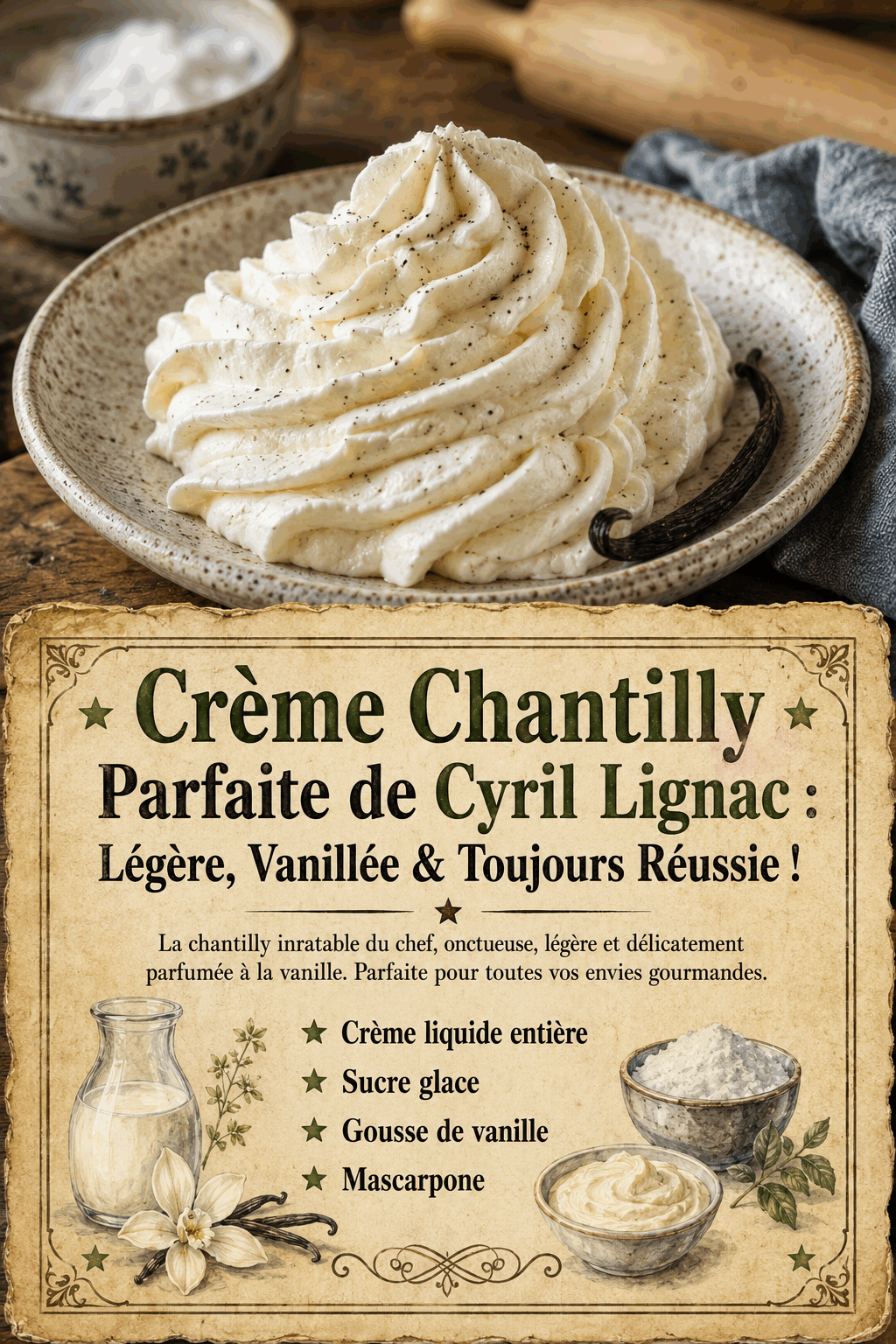 Crème Chantilly Parfaite de Cyril Lignac : Légère, Vanillée & Toujours Réussie !