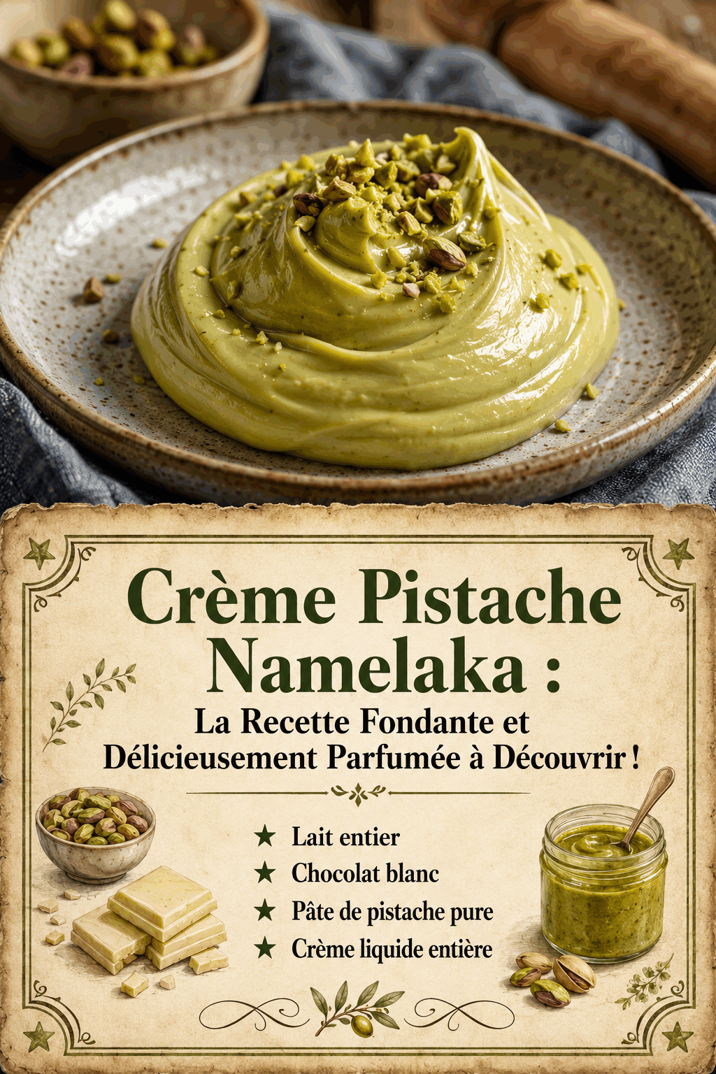 Crème Pistache Namelaka : La Recette Fondante et Délicieusement Parfumée à Découvrir !