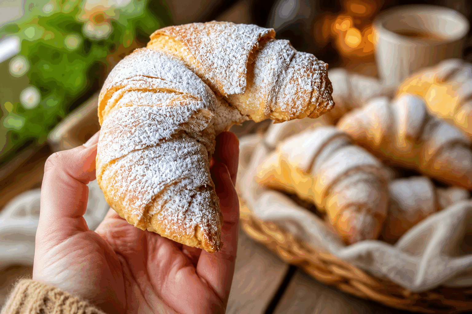 Croissants italiens moelleux en 5 minutes, la recette facile qui change tout 🥐✨ Description Découvrez ces croissants italiens moelleux, prêts en un temps record, parfaits pour un petit-déjeuner express ou un goûter gourmand. Leur texture légère et leur goût délicatement beurré rappellent les classiques italiens, avec une touche rapide qui change la donne. Informations Temps de préparation : 5 minutes Temps de cuisson : 15 minutes Nombre de portions : 6 pièces Difficulté : Facile Ingrédients Pour la pâte rapide 250 g de farine de blé 125 ml de lait tiède 50 g de beurre fondu 25 g de sucre 1 sachet de levure chimique (environ 11 g) 1 pincée de sel Pour la garniture 60 g de confiture d’abricot ou de Nutella (au choix) 1 jaune d’œuf pour la dorure Préparation Préchauffe le four à 200°C (chaleur tournante de préférence). Dans un bol, mélange la farine, le sucre, la levure chimique et le sel. Ajoute le lait tiède et le beurre fondu, puis mélange rapidement jusqu’à obtention d’une pâte homogène. Étale la pâte sur une surface légèrement farinée en un cercle d’environ 30 cm de diamètre. Découpe la pâte en 6 triangles égaux à l’aide d’un couteau ou d’une roulette. Dépose une cuillère à café de confiture ou Nutella à la base de chaque triangle. Roulez chaque triangle de la base vers la pointe pour former le croissant. Place les croissants sur une plaque recouverte de papier cuisson, espace-les un peu. Badigeonne-les avec le jaune d’œuf battu pour une belle dorure. Enfourne 12 à 15 minutes, jusqu’à ce que les croissants soient bien dorés et gonflés. Astuces Utilise du lait à température ambiante pour activer au mieux la levure chimique. Ne surcharge pas la garniture pour éviter qu’elle ne déborde à la cuisson. Si tu souhaites une version plus légère, remplace le beurre par de la margarine végétale. Ces croissants se conservent dans une boîte hermétique jusqu’à 2 jours, il suffit de les réchauffer quelques secondes au four ou au micro-ondes. Service Déguste ces croissants italiens moelleux tièdes, accompagnés d’un café, d’un thé ou d’un jus frais. Ils sont parfaits pour un petit-déjeuner improvisé ou un goûter express, et séduiront petits et grands grâce à leur douceur rapide et gourmande.