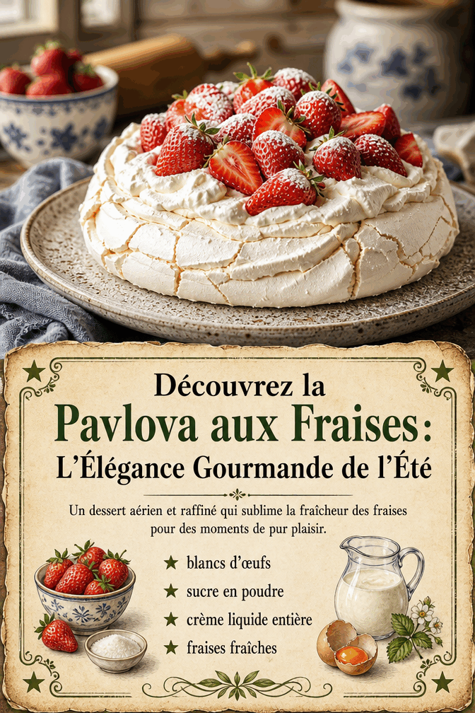 Découvrez la Pavlova aux Fraises : L'Élégance Gourmande de l'Été