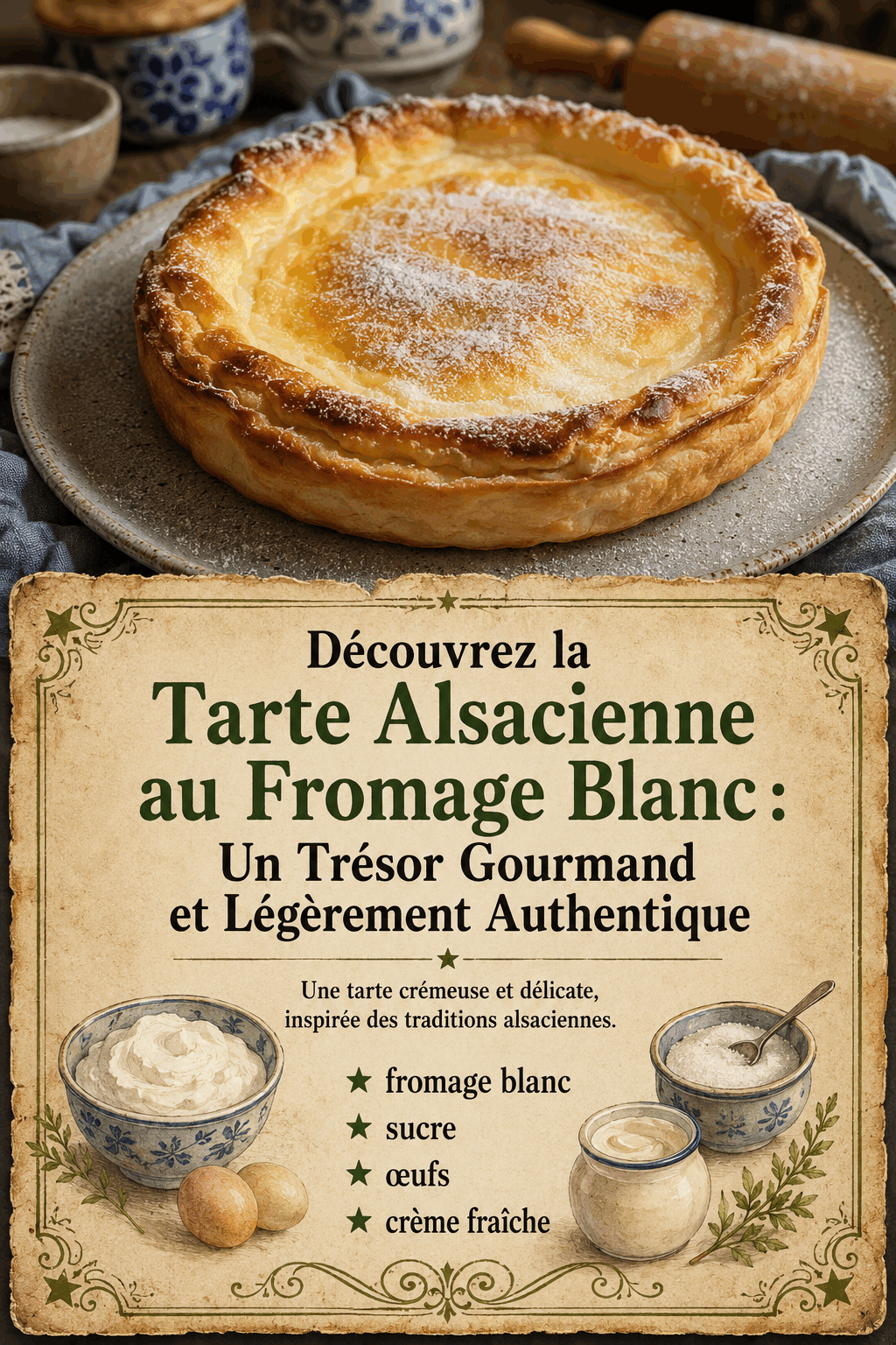 Découvrez la Tarte Alsacienne au Fromage Blanc : Un Trésor Gourmand et Légèrement Authentique
