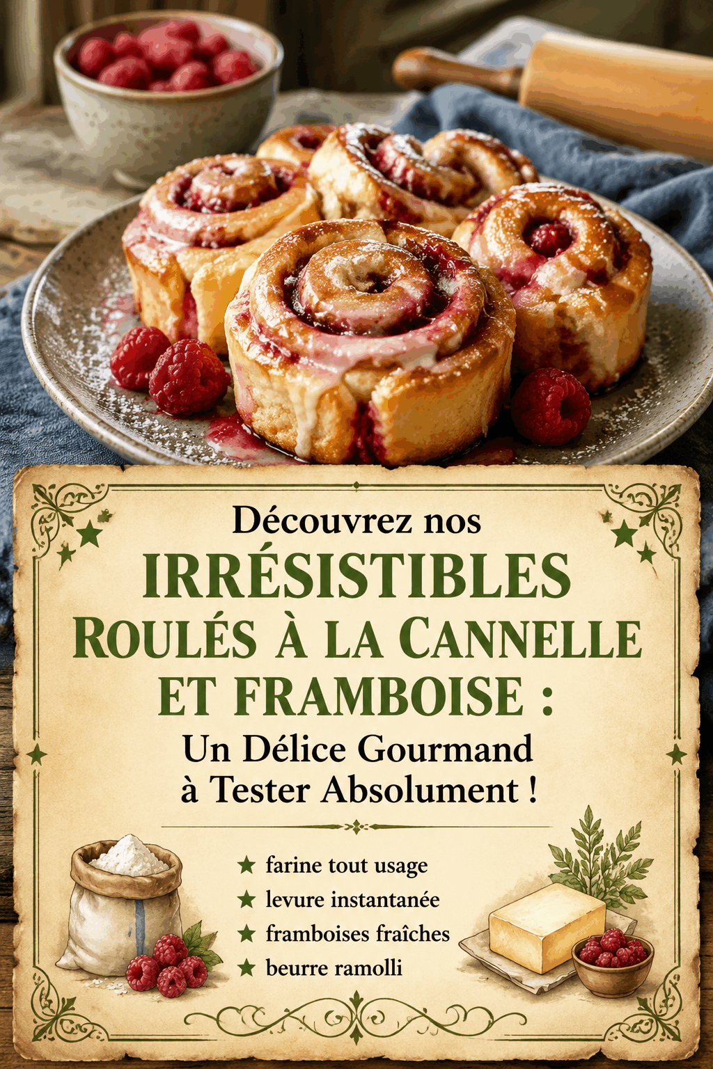 Découvrez nos Irrésistibles Roulés à la Cannelle et Framboise : Un Délice Gourmand à Tester Absolument !
