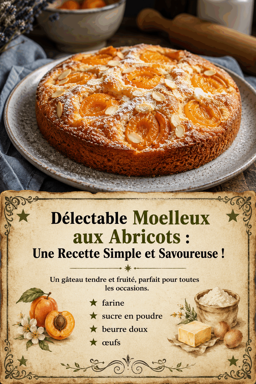 Délectable Moelleux aux Abricots : Une Recette Simple et Savoureuse !