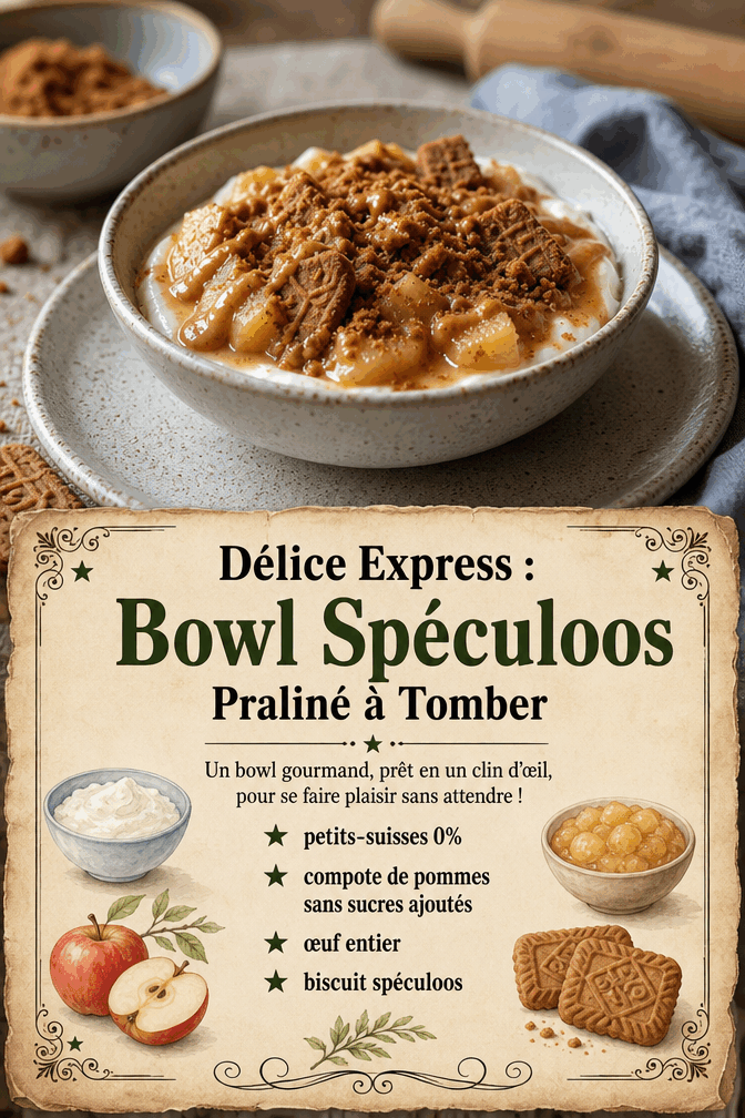 Délice Express : Bowl Spéculoos Praliné à Tomber