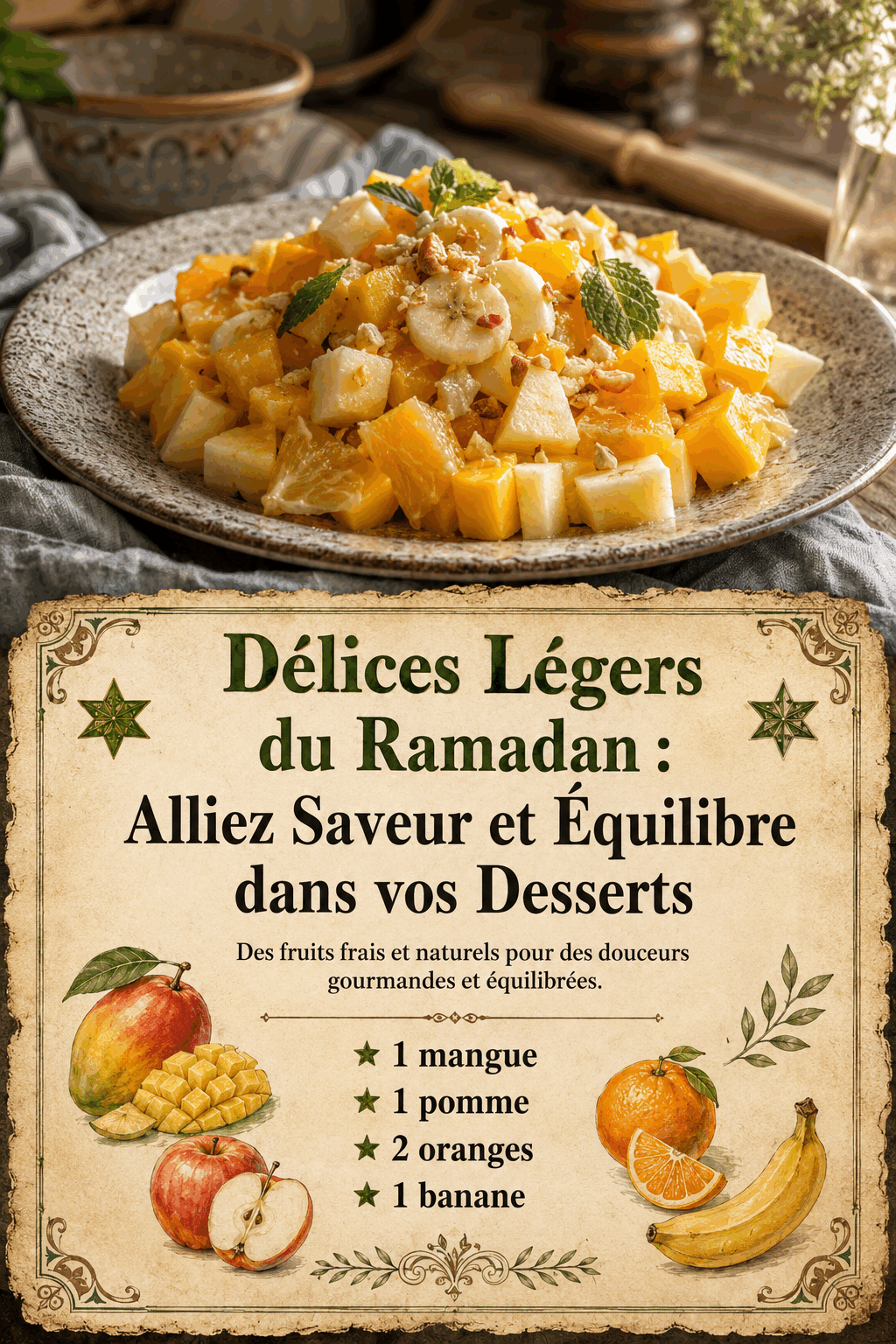 Délices Légers du Ramadan : Alliez Saveur et Équilibre dans vos Desserts