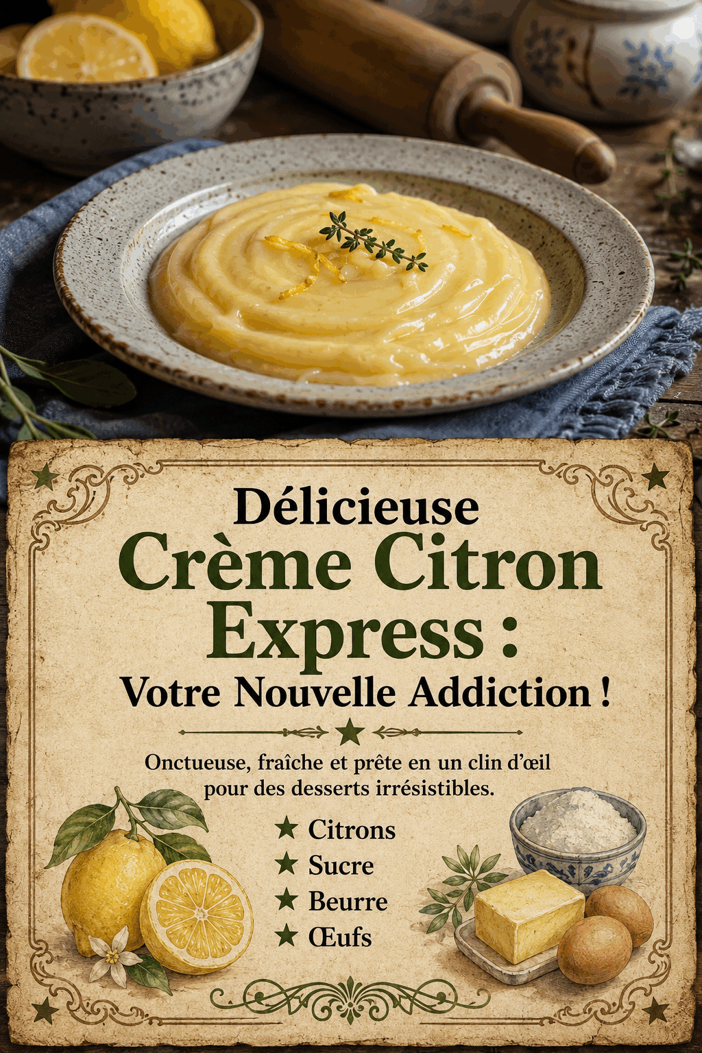 Délicieuse Crème Citron Express : Votre Nouvelle Addiction !
