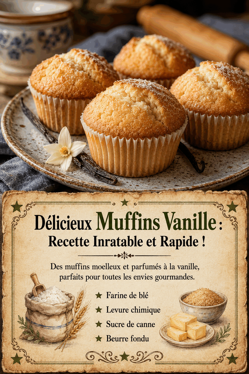 Délicieux Muffins Vanille : Recette Inratable et Rapide !