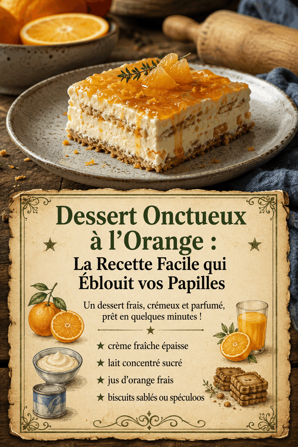 Dessert Onctueux à l'Orange : La Recette Facile qui Éblouit vos Papilles