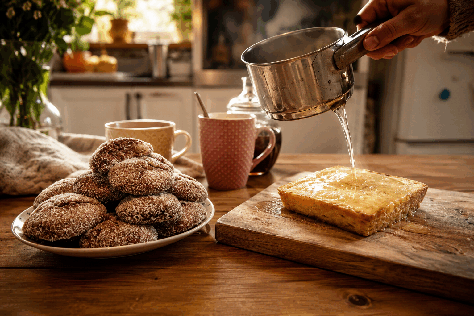 Deux recettes rapides à savourer en 10 minutes avec un bon café ou thé ☕✨ Description Découvrez deux recettes simples et savoureuses à préparer en seulement 10 minutes, idéales pour accompagner un bon café ou un thé. Ces douceurs moelleuses et parfumées apportent une pause gourmande rapide, parfaite pour le matin ou un goûter express. Informations Temps de préparation : 10 minutes Temps de cuisson : 5 à 7 minutes Nombre de portions : 2 personnes (1 portion par recette) Difficulté : Facile Ingrédients Pour le Mug Cake Vanille 30 g de farine de blé 20 g de sucre en poudre 1/4 de cuillère à café de levure chimique 1 pincée de sel 30 ml de lait entier 15 ml d'huile végétale 1/2 cuillère à café d'extrait de vanille Quelques gouttes de jus de citron (optionnel) Pour les Biscuits croustillants à la cannelle 30 g de farine de blé 15 g de sucre roux 15 g de beurre fondu 1/4 de cuillère à café de cannelle en poudre 1 pincée de sel Préparation Mug Cake Vanille : Dans une tasse ou un bol, mélange la farine, le sucre, la levure chimique et le sel. Ajoute le lait, l'huile végétale et l'extrait de vanille. Mélange bien pour obtenir une pâte homogène. Place la tasse au micro-ondes à puissance maximale pendant 1 minute 30 secondes. Vérifie la cuisson : le gâteau doit être ferme au toucher. Biscuits croustillants à la cannelle : Dans un petit bol, mélange la farine, le sucre roux, la cannelle et le sel. Ajoute le beurre fondu et mélange rapidement jusqu’à obtenir une pâte sableuse. Forme deux petits disques et place-les sur une assiette recouverte de papier cuisson. Fais cuire au micro-ondes pendant 2 à 3 minutes sur puissance moyenne (600 W), jusqu’à ce que les biscuits soient légèrement dorés et croustillants. Astuces Pour un mug cake plus moelleux, ne le faites pas trop cuire au micro-ondes, il continue de cuire légèrement hors du four. Remplace le lait entier par une boisson végétale (amande, soja) pour une recette plus légère ou végane. Si vous n’avez pas de micro-ondes, préparez le mug cake au four traditionnel à 180°C pendant 8 à 10 minutes. Pour varier les saveurs, ajoutez des pépites de chocolat, des zestes d’agrumes ou des fruits secs aux préparations. Service Servez le mug cake encore chaud accompagné des biscuits croustillants à la cannelle pour un contraste de textures. Cette pause gourmande est idéale avec un café noir, un thé noir ou un thé aux épices. Parfaite pour un petit-déjeuner rapide ou un goûter improvisé.