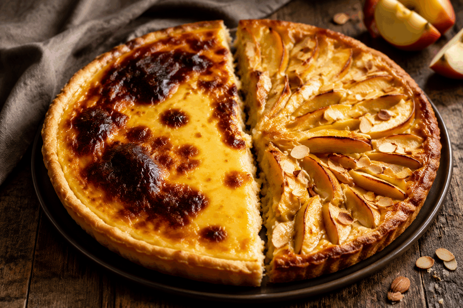 Deux tartes faciles en moins de 30 minutes pour un dîner et un dessert qui fondent dans la bouche 😋 Description Cette recette rapide et gourmande propose deux tartes simples à réaliser en moins de 30 minutes : une tarte salée savoureuse pour le dîner et une tarte sucrée délicate qui fond littéralement en bouche pour le dessert. Idéales pour un repas express sans compromettre le goût ni la qualité, ces tartes se préparent avec des ingrédients accessibles et se dégustent à tout moment. Informations Temps de préparation : 15 minutes Temps de cuisson : 12 minutes Nombre de portions : 4 personnes (2 tartes individuelles chacune) Difficulté : Facile Ingrédients Pour la tarte salée (dîner) 1 pâte feuilletée prête à l’emploi (environ 250 g) 100 g de fromage de chèvre frais 100 g d’épinards frais 1 œuf 50 ml de crème fraîche liquide 1 cuillère à soupe d’huile d’olive Sel, poivre du moulin Pour la tarte sucrée (dessert) 1 pâte sablée prête à l’emploi (environ 250 g) 150 g de framboises fraîches ou surgelées 100 g de mascarpone 2 cuillères à soupe de sucre en poudre 1 cuillère à café d’extrait de vanille Préparation Préchauffe le four à 200°C (chaleur tournante si possible). Prépare la tarte salée : étale la pâte feuilletée dans un moule individuel ou un petit cercle à tarte. Pique le fond avec une fourchette. Fais revenir les épinards dans une poêle avec l’huile d’olive pendant 2-3 minutes jusqu’à ce qu’ils réduisent. Laisse refroidir. Bats l’œuf avec la crème fraîche, ajoute le fromage de chèvre émietté puis les épinards refroidis. Sale et poivre. Verse cette préparation sur la pâte, lisse la surface et enfourne pour 12 minutes jusqu’à ce que la garniture soit prise et la pâte dorée. Pour la tarte sucrée : étale la pâte sablée dans un autre moule individuel. Pique le fond avec une fourchette. Mélange le mascarpone avec le sucre et l’extrait de vanille jusqu’à obtenir une crème homogène. Répartis les framboises sur la pâte, puis couvre-les de la crème au mascarpone. Enfourne la tarte sucrée pour 12 minutes environ afin de cuire légèrement la pâte sans dessécher la crème. Laisse ensuite tiédir. Découpe les tartes et sers-les chaudes pour la salée, tiède ou froide pour la sucrée. Astuces Utilise des pâtes prêtes à l’emploi pour gagner du temps, mais veille à les sortir du réfrigérateur 10 minutes avant de les travailler. Pour la tarte salée, ajoute un peu de muscade râpée dans la garniture pour relever le goût des épinards et du fromage. Si tu n’aimes pas les framboises, remplace-les par des myrtilles ou des tranches de pomme pour varier les plaisirs. Laisse tiédir la tarte sucrée avant de la servir pour que la crème ait une texture fondante parfaite. Service Présente la tarte salée accompagnée d’une salade verte croquante pour un dîner léger et équilibré. La tarte sucrée s’apprécie en fin de repas, accompagnée d’un thé ou d’un café. Ces deux tartes conviennent parfaitement à une soirée improvisée ou un repas rapide entre amis, offrant une belle harmonie entre douceur et goût salé.
