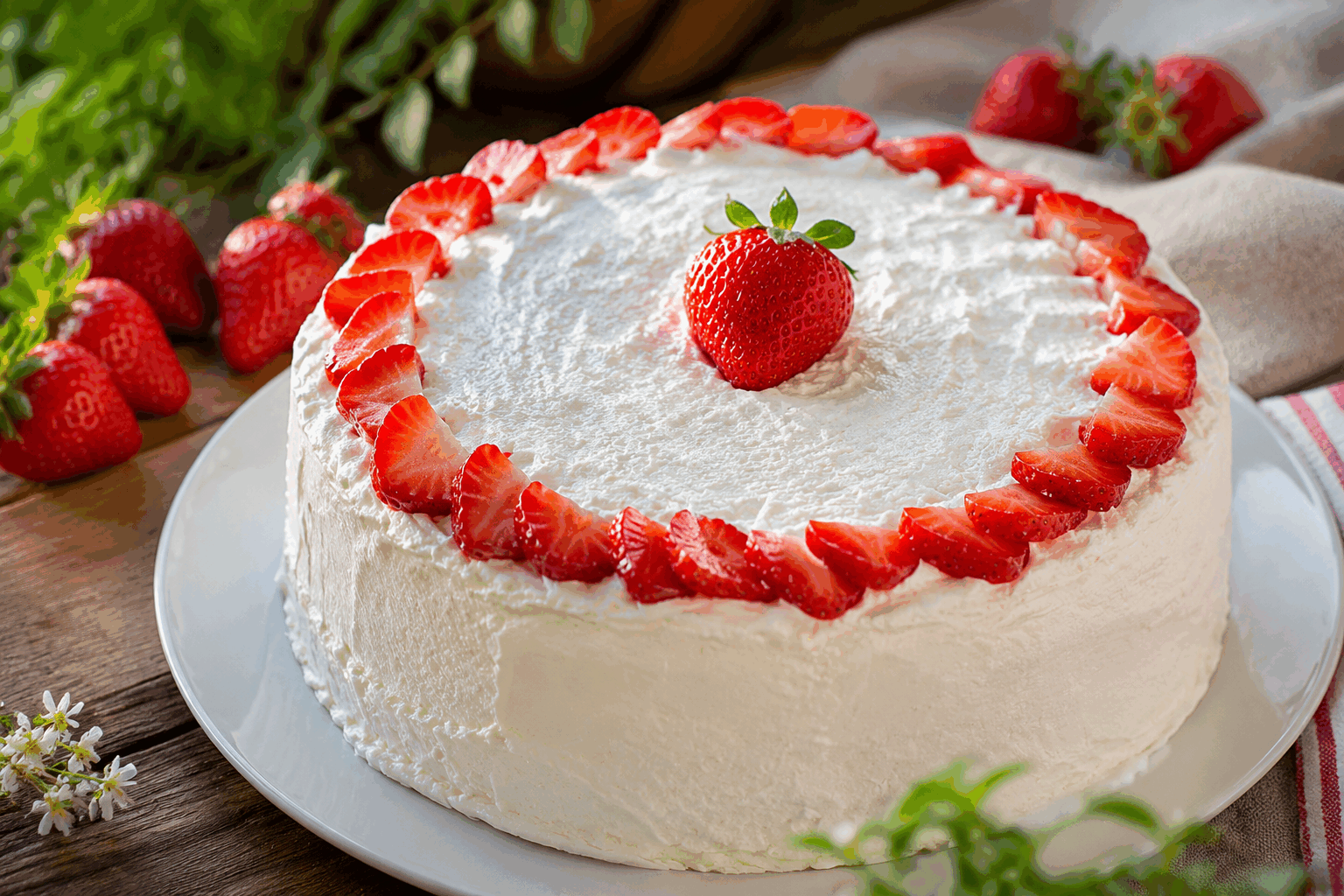 Gâteau crémeux aux fraises sans cuisson ni farine en 5 minutes Description Ce gâteau crémeux aux fraises est une douceur rapide et légère, idéale pour les amateurs de fraises fraîches. Sans cuisson ni farine, il allie fraîcheur et onctuosité, parfait pour une pause gourmande improvisée ou un dessert d'été. Sa texture fondante et son goût fruité séduiront petits et grands. Informations Temps de préparation : 5 minutes Temps de cuisson : 0 minute Nombre de portions : 4 personnes Difficulté : Facile Ingrédients Pour le corps du gâteau 250 g de fraises fraîches 200 g de fromage blanc ou mascarpone 100 g de crème liquide entière (30% MG) 50 g de sucre glace 1 sachet de sucre vanillé 1 cuillère à café d’agar-agar 4 biscuits type boudoirs ou petits-beurre Pour la décoration Quelques fraises entières ou coupées Quelques feuilles de menthe fraîche (facultatif) Préparation Mixe finement les fraises lavées et équeutées dans un blender ou au mixeur plongeant. Dans une casserole, mélange l’agar-agar avec 2 cuillères à soupe du coulis de fraises, puis porte doucement à ébullition pendant 1 minute pour activer l’agar-agar. Laisse tiédir. Dans un saladier, fouette la crème liquide bien froide en chantilly ferme. Incorpore délicatement le fromage blanc, le sucre glace, le sucre vanillé et le coulis de fraises mixé. Ajoute le mélange agar-agar tiédi à la préparation, mélange doucement pour homogénéiser sans casser la chantilly. Répartis une fine couche de crème dans des verrines ou un moule individuel, dispose une couche de biscuits légèrement écrasés, puis recouvre du reste de crème crémeuse. Place au réfrigérateur au minimum 1 heure pour que la préparation prenne bien, même si ce n’est pas obligatoire pour un dessert rapide. Au moment de servir, décore avec des fraises fraîches et des feuilles de menthe. Astuces Utilise des fraises bien mûres et parfumées pour maximiser la saveur du gâteau. Si tu n’as pas d’agar-agar, remplace par 2 feuilles de gélatine préalablement ramollies dans de l’eau froide. Pour une version plus légère, remplace le mascarpone par du fromage blanc à 0% et limite le sucre. Prépare ce dessert la veille pour un moelleux et une tenue optimaux, il se conserve 24 h au frais. Service Servez ce gâteau crémeux aux fraises bien frais, idéal en dessert léger après un repas estival ou en goûter. Présentez-le dans des verrines individuelles pour une touche élégante, accompagné d’un thé vert ou d’un jus de fruits frais. Parfait pour impressionner sans effort vos convives !