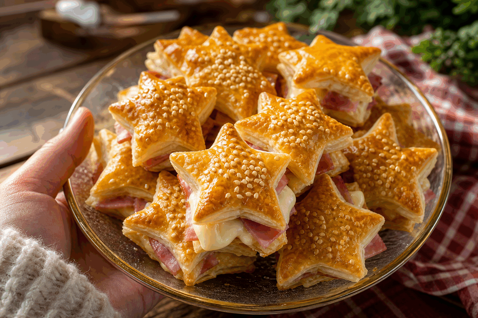 Étoiles feuilletées sans gluten, prêtes en 10 minutes pour un apéro de fête ✨