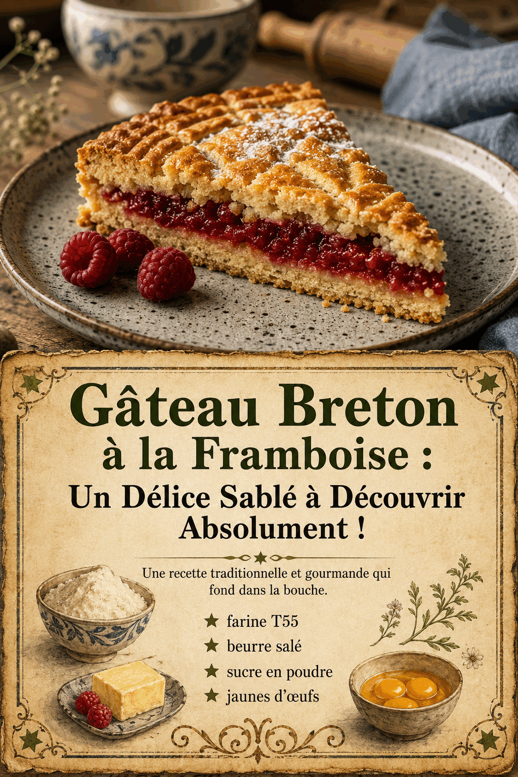 Gâteau Breton à la Framboise : Un Délice Sablé à Découvrir Absolument !