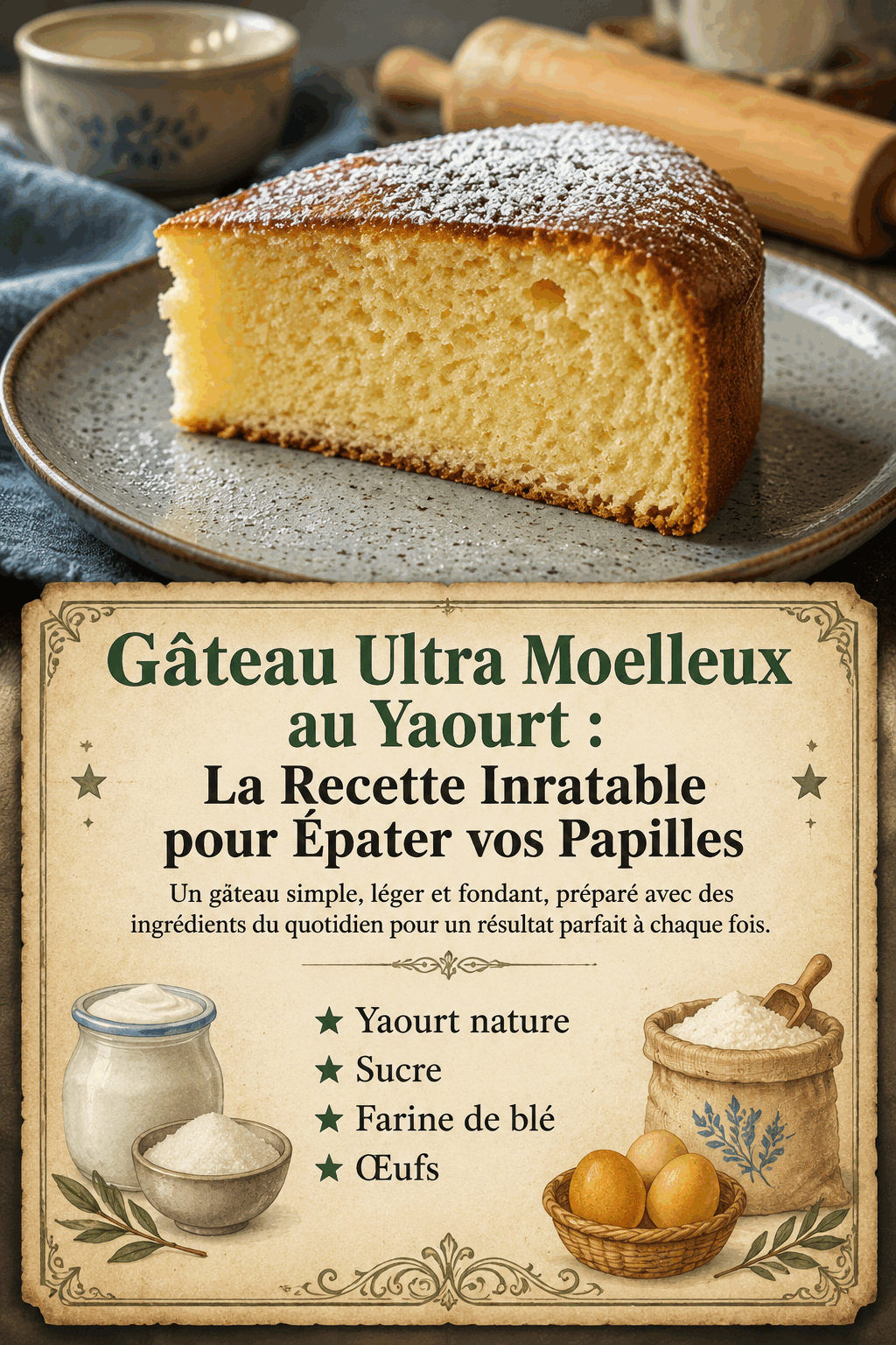 Gâteau Ultra Moelleux au Yaourt : La Recette Inratable pour Épater vos Papilles
