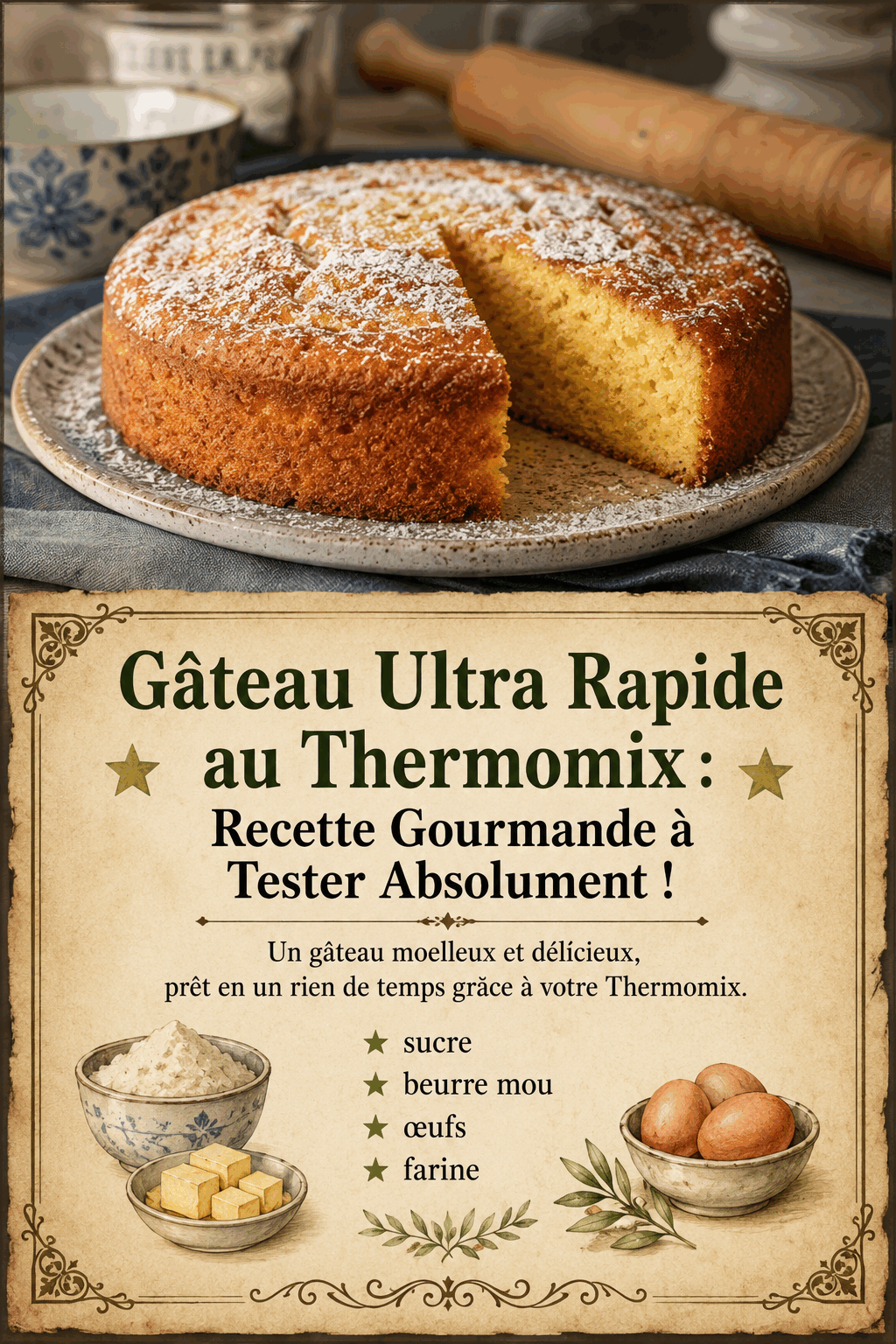 Gâteau Ultra Rapide au Thermomix : Recette Gourmande à Tester Absolument !