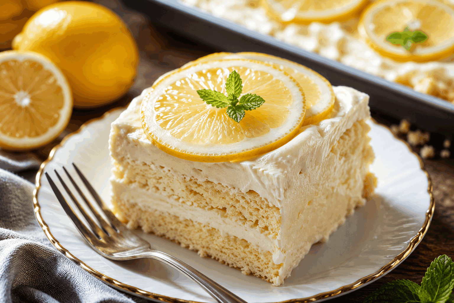 Gâteau au citron sans cuisson : 4 ingrédients, prêt en 5 minutes et délicieux 😍 Description Ce gâteau au citron sans cuisson est une délicieuse douceur fraîche et légère. Avec seulement quatre ingrédients, il se prépare en un rien de temps pour un dessert savoureux et acidulé, parfait pour les journées chaudes ou les occasions improvisées. Sa texture crémeuse et son goût vif de citron en font un dessert très apprécié des amateurs de fraîcheur et de simplicité. Informations Temps de préparation : 5 minutes Temps de cuisson : 0 minutes Nombre de portions : 6 personnes Difficulté : Facile Ingrédients Pour le gâteau 200 g de biscuits sablés (type petit beurre ou digestives) 250 g de mascarpone 3 citrons bio (jus et zestes) 80 g de sucre glace Préparation Réduis les biscuits en fine poudre à l’aide d’un mixeur ou en les écrasant dans un sac plastique avec un rouleau à pâtisserie. Dans un grand bol, mélange le mascarpone avec le sucre glace, le jus des citrons ainsi que leurs zestes. Remue jusqu’à obtenir une crème lisse et homogène. Incorpore délicatement la poudre de biscuits à la crème au citron en prenant soin de bien amalgamer sans écraser les biscuits complètement. Verse la préparation dans un moule à cake ou un cercle à pâtisserie. Lisse la surface avec une spatule. Réfrigère au minimum 2 heures pour que le gâteau prenne et que les saveurs se mêlent parfaitement. Au moment de servir, démoule délicatement et décore éventuellement avec quelques zestes de citron ou des feuilles de menthe. Astuces Utilise des citrons non traités pour pouvoir utiliser les zestes en toute sécurité. Si la crème semble trop liquide, ajoute un peu plus de biscuits pour obtenir la consistance désirée. Ce gâteau se conserve 2 jours au réfrigérateur, bien filmé pour préserver la fraîcheur. Pour un goût plus prononcé, laisse reposer le gâteau toute une nuit au frais. Service Servez ce gâteau au citron frais, accompagné d’un thé glacé ou d’une salade de fruits pour un dessert léger et rafraîchissant. Il convient parfaitement pour un goûter d’été ou une fin de repas estivale pleine de fraîcheur.