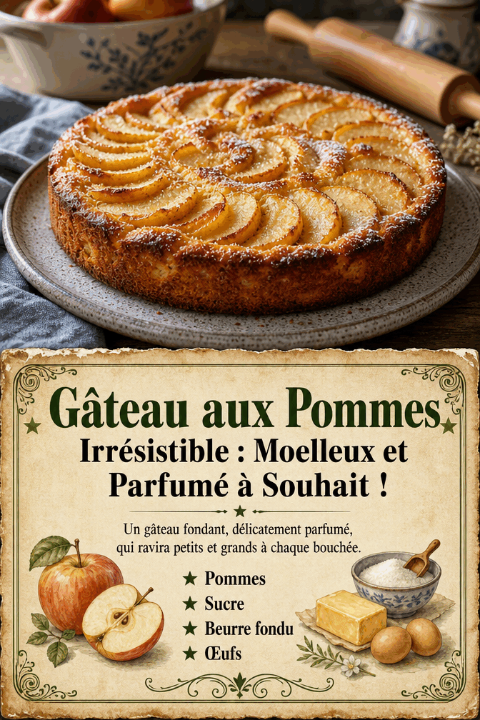 Gâteau aux Pommes Irrésistible : Moelleux et Parfumé à Souhait !