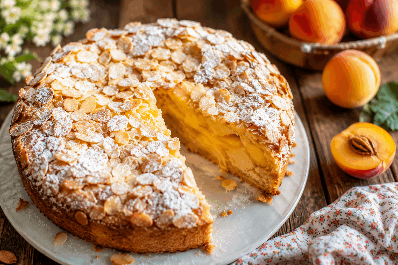 Gâteau aux abricots moelleux et crémeux : prêt en 5 minutes, un vrai délice👌 Description Ce gâteau aux abricots moelleux et crémeux est un dessert léger et fruité, parfait pour l'été. Sa texture fondante et son goût délicatement sucré aux abricots frais en font un plaisir simple à préparer, idéal pour un goûter rapide ou une fin de repas gourmande. Informations Temps de préparation : 5 minutes Temps de cuisson : 35 minutes Nombre de portions : 6 personnes Difficulté : Facile Ingrédients Pour la pâte 150 g de farine 100 g de sucre en poudre 100 g de beurre doux, fondu 2 œufs 10 cl de lait 1 sachet de levure chimique (environ 11 g) 1 pincée de sel 1 cuillère à café d’extrait de vanille (optionnel) Pour la garniture 500 g d'abricots frais, dénoyautés et coupés en deux 100 g de fromage blanc ou crème fraîche épaisse 30 g de sucre en poudre (pour la garniture) Préparation Préchauffe le four à 180°C (th. 6). Dans un saladier, fouette les œufs avec le sucre jusqu’à ce que le mélange blanchisse. Ajoute ensuite le beurre fondu, le lait et l’extrait de vanille, puis mélange bien. Incorpore la farine, la levure et la pincée de sel tamisées, mélange jusqu’à obtenir une pâte homogène. Ajoute le fromage blanc à la pâte et mélange délicatement pour garder une texture crémeuse. Verse la moitié de la pâte dans un moule beurré de 20 cm de diamètre. Dispose les abricots côté coupé vers le haut sur la pâte, puis verse le reste de pâte par-dessus, ou simplement répartis la pâte autour des fruits si la texture est trop épaisse. Parsemer de sucre en poudre sur le dessus pour caraméliser légèrement lors de la cuisson. Enfourne pour 35 minutes environ, jusqu’à ce que le gâteau soit doré et qu’un couteau inséré en ressorte propre. Laisse tiédir avant de démouler et de servir. Astuces Utilise des abricots bien mûrs pour maximiser le goût sucré et la texture fondante. Pour un gâteau encore plus crémeux, remplace le fromage blanc par du mascarpone ou du yaourt grec. Si tu n’as pas de fromage blanc, ajoute un peu plus de lait et un peu d’huile neutre dans la pâte pour la garder humide. Laisse reposer la pâte quelques minutes avant cuisson pour que la levure commence son action. Service Serre ce gâteau aux abricots tiède ou à température ambiante, accompagné éventuellement d’une boule de glace vanille ou d’un coulis de fruits rouges. Il est idéal pour un goûter improvisé ou un dessert d’été léger et savoureux.