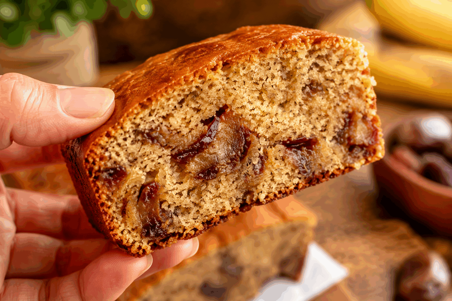 Gâteau moelleux aux dattes sans farine ni sucre, prêt en 3 ingrédients seulement ✨ Description Ce gâteau moelleux aux dattes est une douceur simple et naturelle, idéale pour ceux qui souhaitent éviter la farine et le sucre raffiné. Sa texture tendre et son goût naturellement sucré en font un dessert sain et savoureux, parfait pour une pause gourmande à tout moment de la journée. Facile à préparer avec seulement trois ingrédients, il convient parfaitement aux régimes sans gluten et sans sucre ajouté. Informations Temps de préparation : 10 minutes Temps de cuisson : 25 minutes Nombre de portions : 6 parts Difficulté : Facile Ingrédients Pour le gâteau 300 g de dattes dénoyautées 3 œufs 50 g de poudre d’amande Préparation Préchauffe le four à 180°C (th. 6). Mixe finement les dattes dans un robot jusqu’à obtenir une purée épaisse et collante. Ajoute les œufs un par un à la purée de dattes en mélangeant bien à l’aide d’un fouet ou du robot pour obtenir une préparation homogène. Incorpore délicatement la poudre d’amande et mélange jusqu’à obtenir une pâte lisse et homogène. Verse la préparation dans un moule à cake ou un moule rond préalablement graissé ou recouvert de papier cuisson. Enfourne pour 25 minutes environ, jusqu’à ce que la surface soit légèrement dorée et que le gâteau soit ferme au toucher. Laisse refroidir avant de démouler et de couper en parts. Astuces Pour un gâteau encore plus moelleux, laisse tremper les dattes dans un peu d’eau tiède 10 minutes avant de les mixer. Remplace la poudre d’amande par de la poudre de noisette ou de noix pour varier les saveurs. Veille à ce que les œufs soient à température ambiante pour une meilleure incorporation. Conserve le gâteau au réfrigérateur dans une boîte hermétique et consomme-le dans les 3 jours pour préserver sa fraîcheur. Service Servez ce gâteau nature ou accompagné d’un peu de fromage blanc, de yaourt nature ou d’une compotée de fruits frais pour un dessert léger. Il est également parfait pour un goûter sain ou une collation énergétique avant l’effort.