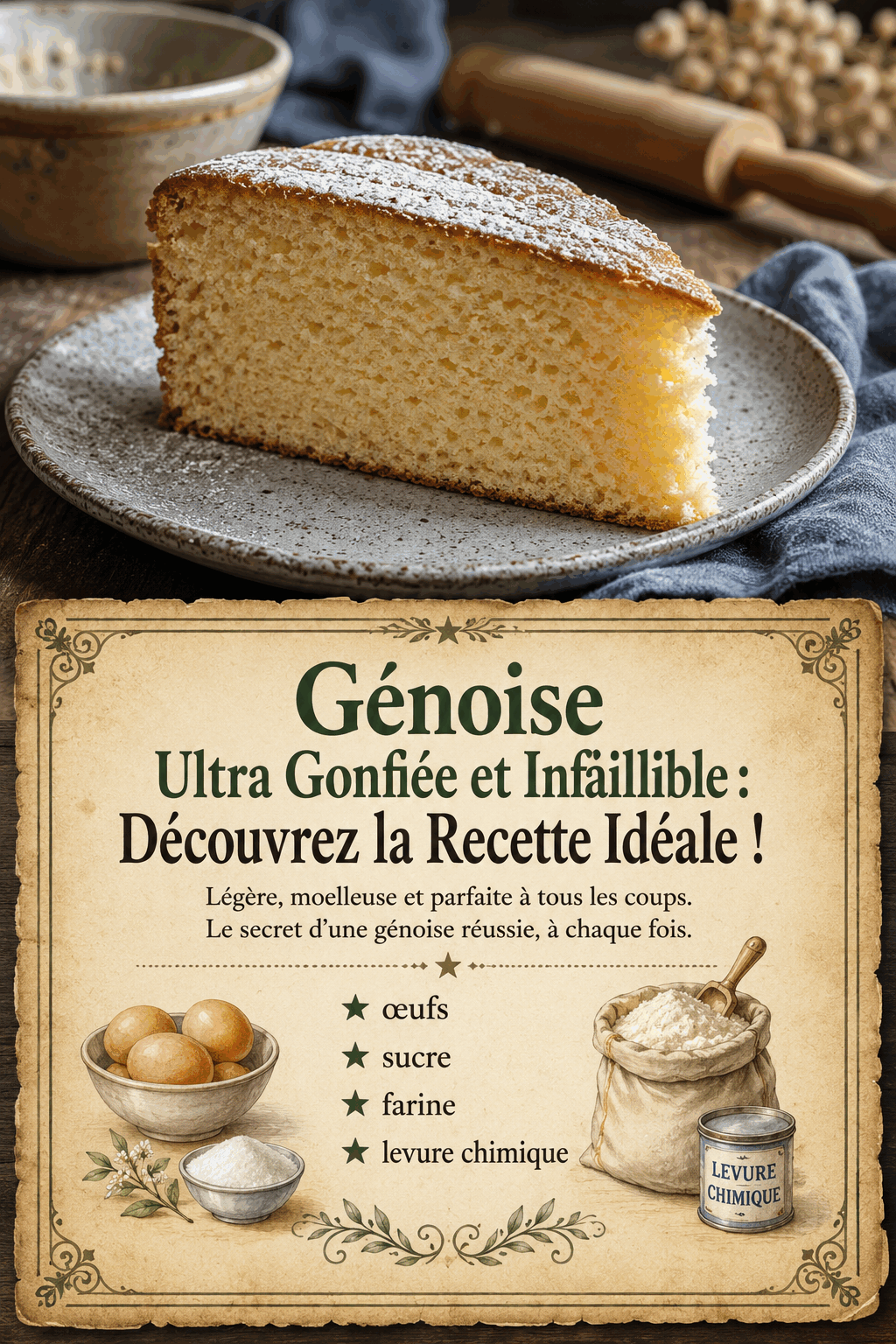 Génoise Ultra Gonflée et Infaillible : Découvrez la Recette Idéale !