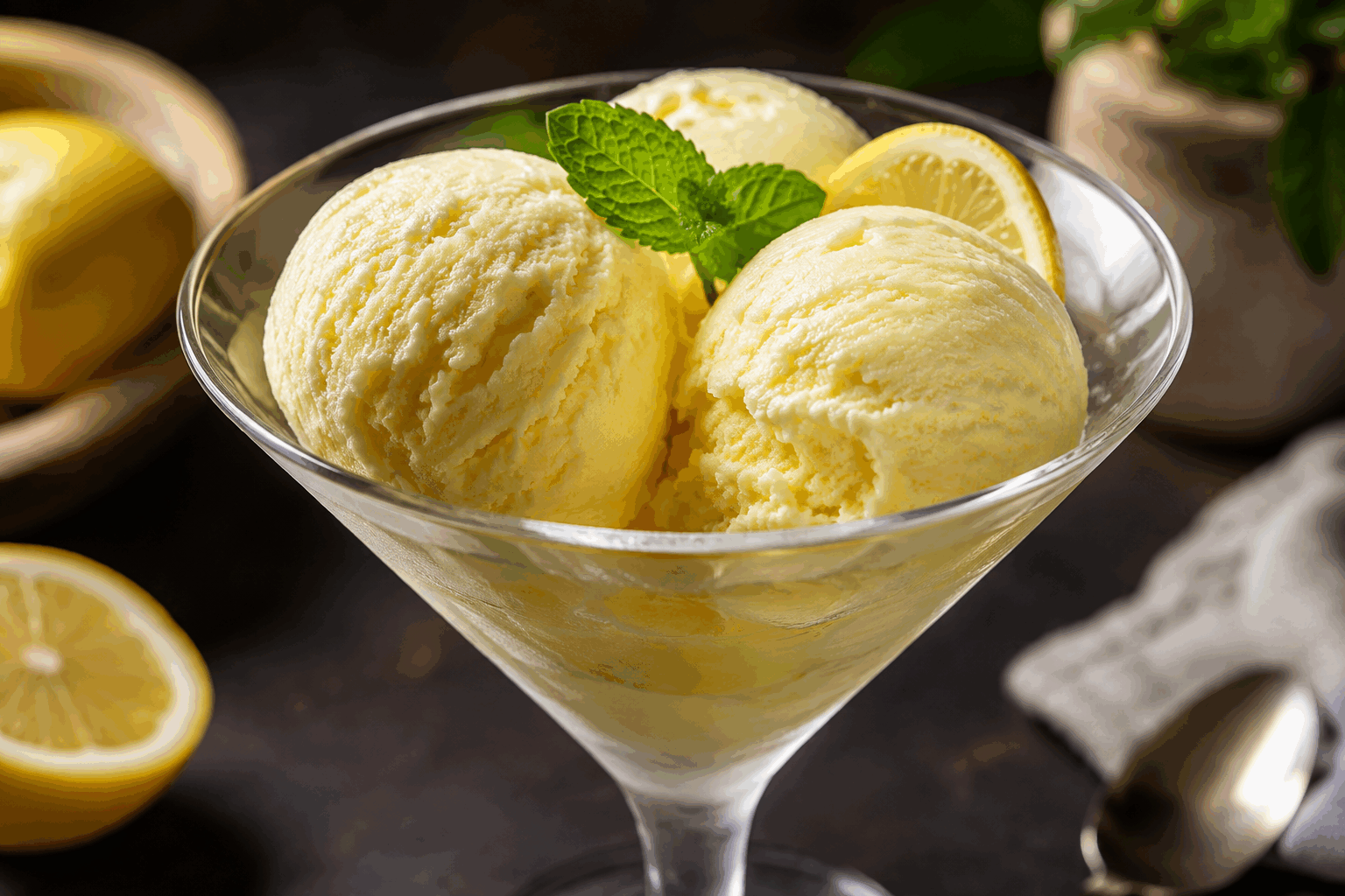 Glace au citron maison en 3 ingrédients, sans machine ni œufs, prête en 5 minutes 🍋👌 Description Cette glace au citron maison est légère, rafraîchissante et extrêmement simple à préparer. Avec seulement trois ingrédients et sans besoin de machine ni d'œufs, elle offre un goût acidulé intense et une texture onctueuse en un temps record. Parfaite pour les chaudes journées d’été ou comme dessert express après un repas. Informations Temps de préparation : 5 minutes Temps de cuisson : 0 minute Nombre de portions : 4 Difficulté : Facile Ingrédients Pour la glace 250 ml de crème liquide entière bien froide (30 % de matière grasse minimum) 100 g de sucre glace 120 ml de jus de citron frais (environ 2 citrons) Préparation Verse la crème liquide bien froide dans un saladier. Fouette-la au fouet électrique jusqu’à obtenir une chantilly ferme. Ajoute petit à petit le sucre glace en continuant de fouetter doucement pour bien l’incorporer sans faire retomber la chantilly. Incorpore délicatement le jus de citron frais à la chantilly sucrée en soulevant la masse à l’aide d’une spatule, sans trop travailler la préparation. Répartis le mélange dans un récipient adapté au congélateur et lisse la surface à la spatule. Place au congélateur pendant au moins 3 heures pour que la glace prenne bien, idéalement 4 heures. Sors la glace 5 minutes avant de servir pour faciliter le dressage. Astuces Utilise des citrons bien juteux et non traités pour un goût plus intense et naturel. Le sucre glace est recommandé car il se dissout plus facilement que le sucre semoule dans la chantilly. Ne fouette pas trop la chantilly, elle doit être ferme mais pas granuleuse pour garder une bonne texture en glace. Pour une version encore plus onctueuse, tu peux ajouter un peu de zeste de citron râpé dans la chantilly avant le mélange. Service Sers cette glace au citron dans des coupes ou des petits bols, décorée d'une tranche fine de citron ou de feuilles de menthe fraîche. Elle accompagne à merveille une tarte au citron ou un dessert léger et fruité lors d’un goûter d’été.