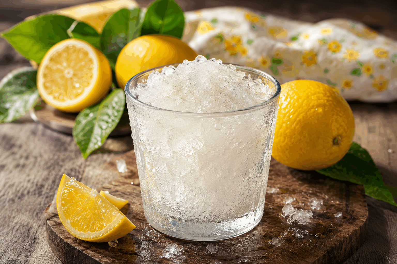 Granité au citron : seulement 3 ingrédients pour un dessert frais et irrésistible 🍋👌 Description Le granité au citron est un dessert glacé rafraîchissant, typique des régions méditerranéennes. Sa texture granulée et légère procure une sensation de fraîcheur immédiate, parfaite pour les chaudes journées d'été. Avec seulement trois ingrédients, il offre un équilibre parfait entre acidité et douceur, idéal pour terminer un repas en légèreté. Informations Temps de préparation : 10 minutes Temps de cuisson : 5 minutes Nombre de portions : 4 personnes Difficulté : Facile Ingrédients Pour le granité au citron 250 ml d'eau 100 g de sucre 150 ml de jus de citron frais (environ 3 à 4 citrons) Préparation Dans une casserole, verse l'eau et le sucre. Porte doucement à ébullition tout en remuant pour dissoudre complètement le sucre. Retire la casserole du feu et laisse refroidir le sirop sucré à température ambiante. Ajoute le jus de citron frais au sirop refroidi et mélange bien. Verse le mélange dans un plat large et peu profond, puis place-le au congélateur. Toutes les 30 minutes, gratte la surface du mélange avec une fourchette pour créer la texture granuleuse caractéristique du granité. Répète cette opération pendant environ 3 à 4 heures jusqu’à obtenir une texture légère et cristallisée. Servir immédiatement ou conserve au congélateur en veillant à le gratter avant de servir pour éviter qu’il ne forme un bloc compact. Astuces Utilise des citrons bien juteux et non traités pour un goût plus frais et naturel. Adapte la quantité de sucre selon le degré d’acidité des citrons et ton goût personnel. Si tu souhaites varier les saveurs, ajoute un peu de zeste de citron dans le sirop en ébullition puis retire-le avant de congeler. Pour une texture encore plus aérienne, tu peux incorporer un blanc d’œuf monté en neige avant la congélation. Service Présente le granité dans des verrines ou des coupes transparentes pour mettre en valeur sa couleur jaune éclatante. Il accompagne parfaitement un dessert fruité ou une douceur légère après un repas estival. Décore éventuellement avec une feuille de menthe ou un zeste de citron pour une touche élégante.