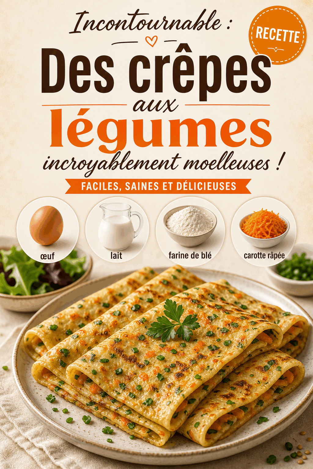 Incontournable : Des crêpes aux légumes incroyablement moelleuses !