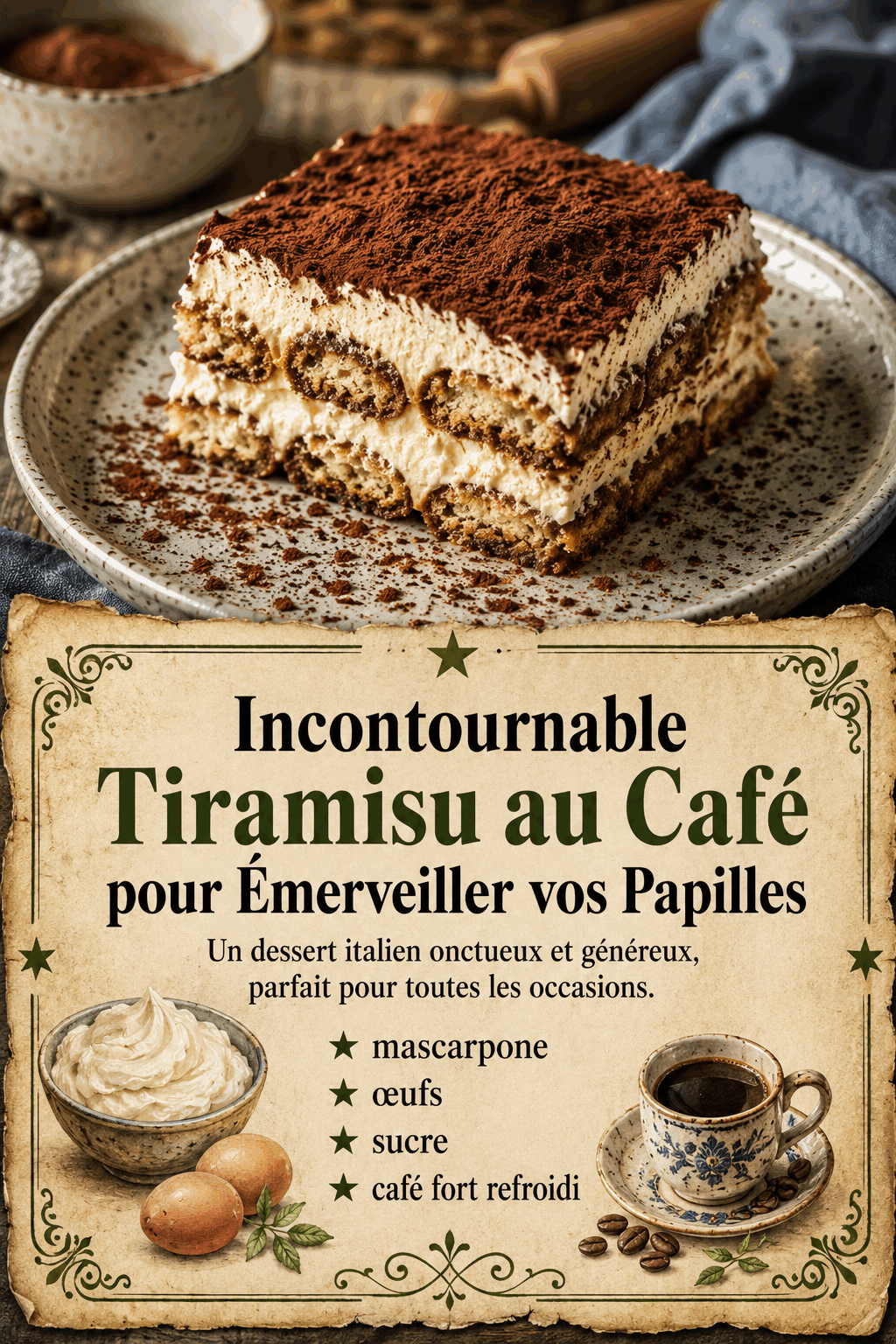 Incontournable Tiramisu au Café pour Émerveiller vos Papilles
