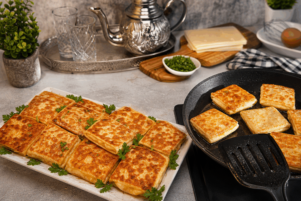 La brick façon msemen prête en 5 minutes, le plaisir simple et délicieux 🔥 Description La brick façon msemen est une délicieuse déclinaison rapide de la brick traditionnelle marocaine, qui se rapproche par sa texture feuilletée du msemen, une crêpe feuilletée à base de semoule. Rapide à préparer, elle offre un croustillant unique et un intérieur fondant, parfait pour une entrée gourmande ou un en-cas savoureux. Cette recette simple et efficace ravira les amateurs de cuisine maghrébine à la recherche d’un plaisir authentique en un temps record. Informations Temps de préparation : 5 minutes Temps de cuisson : 8 minutes Nombre de portions : 4 pièces Difficulté : Facile Ingrédients Pour la pâte façon msemen 200 g de semoule fine 150 g de farine de blé 1 cuillère à café de sel 150 ml d'eau tiède 2 cuillères à soupe d'huile d'olive (pour travailler la pâte) Pour la garniture 4 œufs 150 g de thon émietté (au naturel ou à l'huile, égoutté) 2 cuillères à soupe de persil frais ciselé 1 petit oignon finement haché 1 cuillère à café de harissa (facultatif, pour relever) Sel et poivre du moulin Huile d’olive pour la cuisson Préparation Dans un grand bol, mélange la semoule, la farine et le sel. Ajoute progressivement l'eau tiède en pétrissant jusqu'à obtenir une pâte souple et légèrement collante. Laisse reposer 5 minutes. Sur un plan huilé à l'aide d'un pinceau, divise la pâte en 4 boules. Étire chaque boule en un cercle fin, comme pour un msemen, en repliant légèrement les bords pour imiter la brick. Dans une poêle chaude avec un filet d’huile d’olive, dépose un cercle de pâte. Laisse cuire 2 minutes sur feu moyen jusqu’à ce que le dessous soit doré. Retourne la pâte et casse un œuf au centre. Ajoute du thon, l’oignon haché, le persil, la harissa, sale et poivre. Replie délicatement les bords pour enfermer la garniture et continue la cuisson 4 à 5 minutes à feu doux, jusqu’à ce que l’œuf soit pris et que la pâte soit bien croustillante. Renouvelle l’opération avec les autres boules de pâte. Serre chaud. Astuces Pour une pâte plus rapide, tu peux utiliser des feuilles de brick prêtes à l’emploi, mais la pâte façon msemen apporte un croustillant unique. Utilise une poêle antiadhésive bien chaude pour éviter que la brick ne colle et pour une cuisson homogène. Si tu n’aimes pas l’œuf entier, tu peux remplacer par une omelette fine ou du fromage frais pour une garniture plus douce. Accompagne ta brick d’une salade fraîche ou d’une sauce au citron pour équilibrer les saveurs. Service Serre la brick façon msemen bien chaude en entrée ou en plat léger avec une salade verte, des olives et une sauce au yaourt à la menthe. C’est un plat convivial idéal pour un dîner rapide ou un apéritif gourmand entre amis. N’oublie pas un filet de citron pour relever le goût !