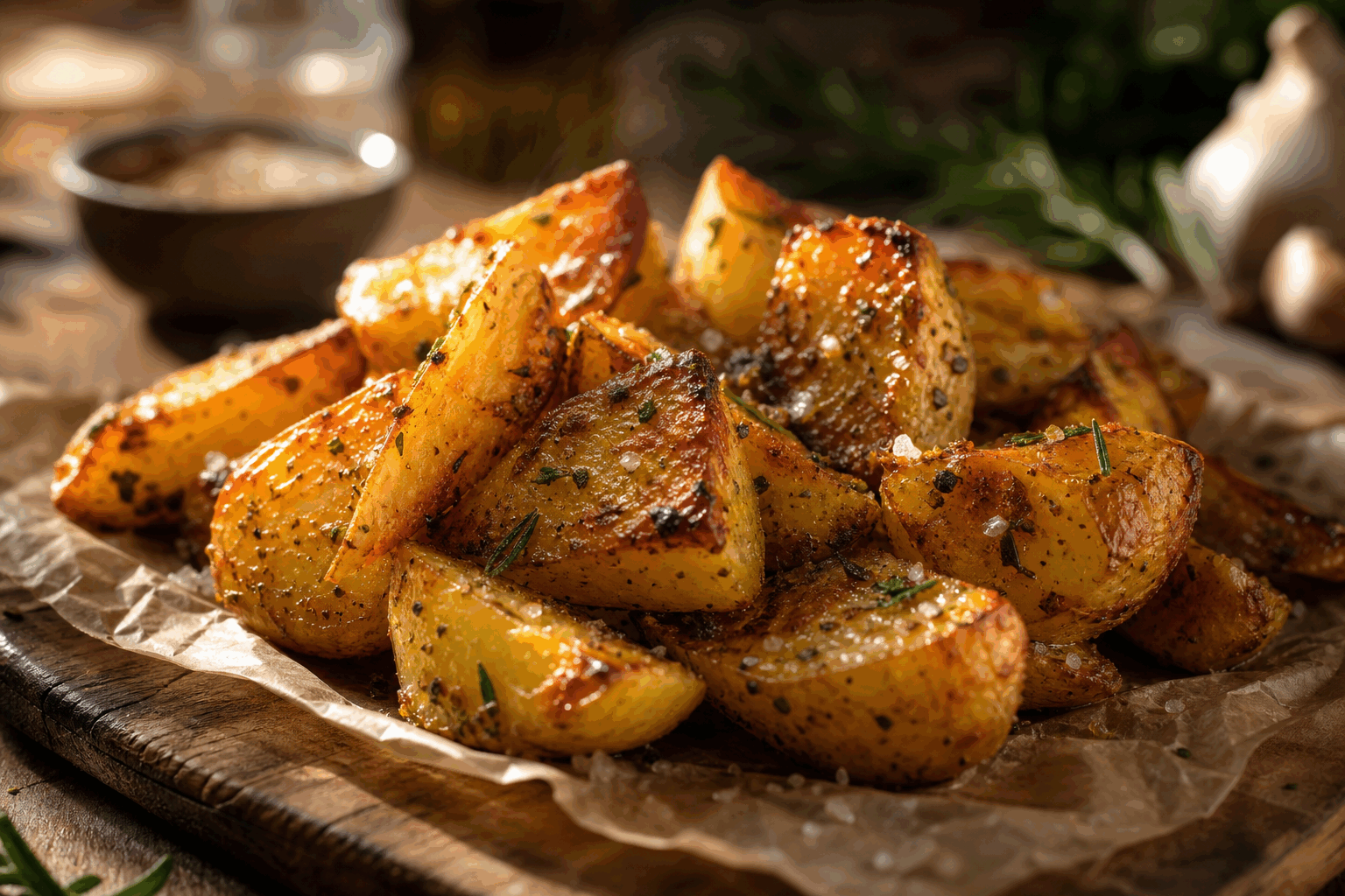 La pomme de terre au four croustillante de grand-mère, prête en moins de 30 minutes ✨👌 Description Cette recette traditionnelle met à l'honneur la pomme de terre au four, généreusement croustillante à l'extérieur et tendre à l'intérieur, comme préparée par grand-mère. Parfumée simplement avec de l'huile d'olive et des herbes, elle est parfaite pour accompagner viandes, poissons ou pour un déjeuner gourmand et rapide. Informations Temps de préparation : 10 minutes Temps de cuisson : 20 minutes Nombre de portions : 4 personnes Difficulté : Facile Ingrédients Pour les pommes de terre 800 g de pommes de terre à chair ferme 3 cuillères à soupe d'huile d'olive 2 gousses d'ail 1 cuillère à café de romarin frais ou séché 1 cuillère à café de thym frais ou séché Sel fin Poivre noir du moulin Préparation Préchauffe le four à 220°C (chaleur tournante si possible) pour une cuisson rapide et croustillante. Lave soigneusement les pommes de terre, puis coupe-les en quartiers ou en grosses rondelles d’environ 1 cm d’épaisseur. Épluche les gousses d’ail et écrase-les légèrement avec la lame d’un couteau. Dans un grand saladier, mélange les pommes de terre avec l'huile d'olive, l’ail écrasé, le romarin, le thym, du sel et du poivre. Assure-toi que chaque morceau soit bien enrobé. Étale les pommes de terre en une seule couche sur une plaque de cuisson recouverte de papier sulfurisé pour éviter qu’elles ne collent. Enfourne et laisse cuire 20 minutes, puis remue délicatement à mi-cuisson pour dorer tous les côtés uniformément. Vérifie la cuisson avec la pointe d’un couteau : les pommes de terre doivent être tendres à l’intérieur et dorées à l’extérieur. Astuces Pour un croustillant optimal, privilégie les pommes de terre à chair ferme et coupe-les en morceaux réguliers. Ne surcharge pas la plaque afin d’éviter que les pommes de terre cuisent à la vapeur au lieu de dorer. Tu peux ajouter une pincée de paprika ou de cumin pour varier les saveurs. Si tu manques de temps, pense à précuire les pommes de terre 5 minutes au micro-ondes avant d’enfourner. Service Servez ces pommes de terre croustillantes en accompagnement d’une viande rôtie, d’un poisson grillé ou simplement d’une salade verte. Ce plat rustique et convivial se prête à toutes les occasions, de la table familiale aux dîners entre amis.
