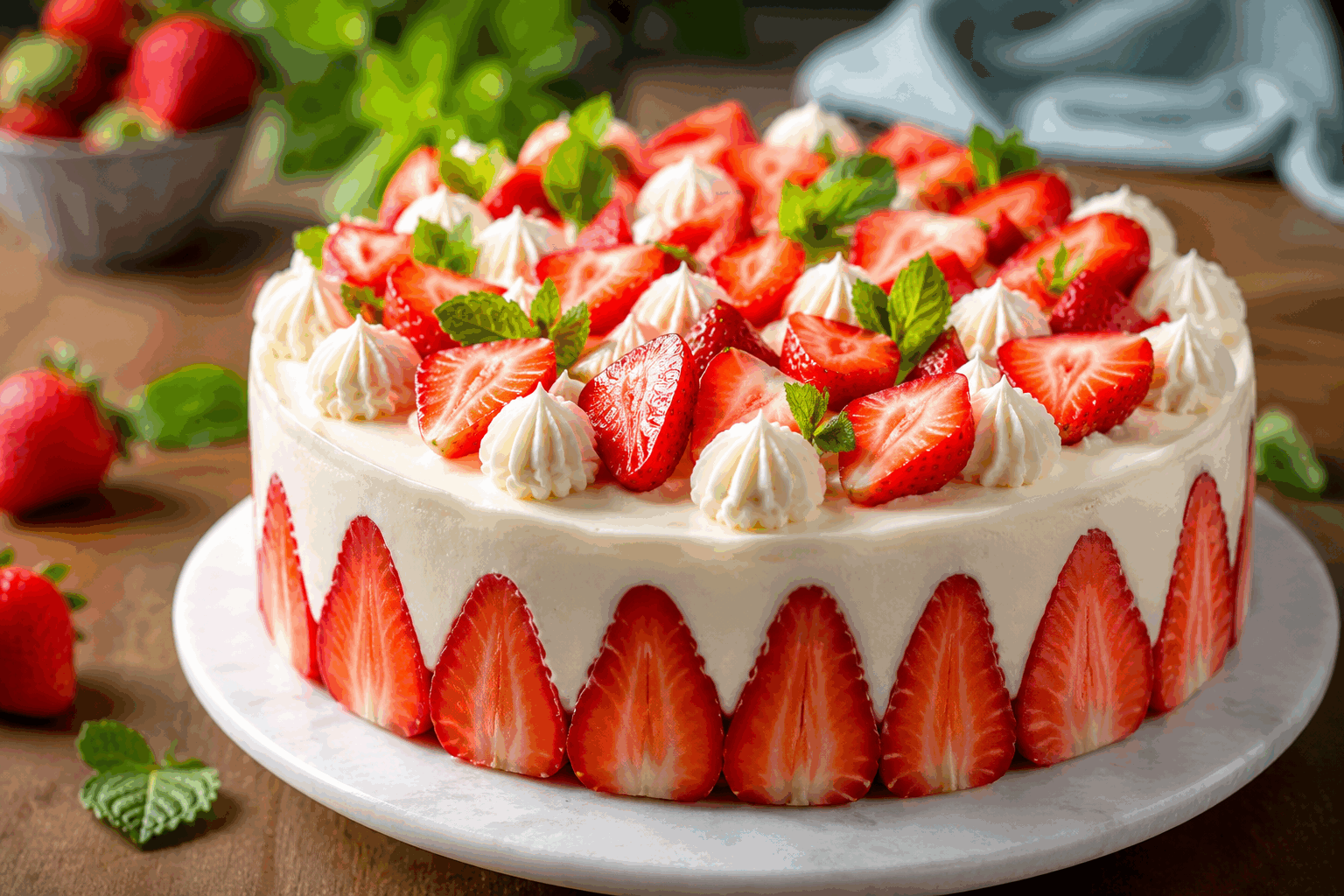 La recette du fraisier facile et léger qui fond en bouche en 15 minutes 🔥