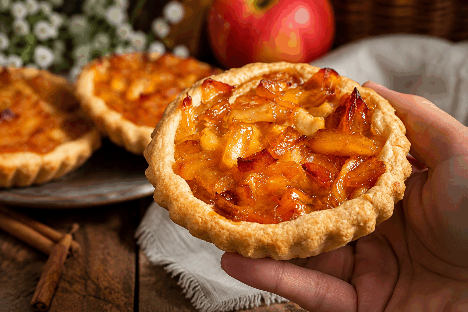 La recette rapide de tarte aux pommes que ma grand-mère fait en 10 minutes 😍👌 Description Cette tarte aux pommes express est une version simplifiée et rapide du classique français, parfaite pour un dessert improvisé ou une pause gourmande. Elle se caractérise par sa pâte croustillante, ses pommes fondantes légèrement caramélisées et son goût doux et réconfortant, idéal pour toute occasion. Informations Temps de préparation : 10 minutes Temps de cuisson : 25 minutes Nombre de portions : 6 personnes Difficulté : Facile Ingrédients Pour la pâte 1 rouleau de pâte brisée prête à l'emploi (environ 230 g) Pour la garniture 4 pommes moyennes (type Golden ou Reine des reinettes) 30 g de beurre 50 g de sucre en poudre 1 cuillère à café de cannelle en poudre (optionnel) 1 cuillère à soupe de jus de citron Préparation Préchauffe le four à 180°C (chaleur tournante de préférence). Déroule la pâte brisée dans un moule à tarte et pique légèrement le fond avec une fourchette. Épluche les pommes, enlève le cœur et coupe-les en fines lamelles. Dans une poêle, fais fondre le beurre à feu moyen, ajoute les pommes, le sucre, le jus de citron et la cannelle. Fais revenir 5 minutes en remuant délicatement pour caraméliser légèrement les pommes. Dispose les pommes sur la pâte de façon harmonieuse en répartissant bien le jus de cuisson. Enfourne la tarte pendant 20 à 25 minutes jusqu’à ce que la pâte soit dorée et croustillante. Laisse tiédir quelques minutes avant de démouler et de servir. Astuces Choisis des pommes qui tiennent bien à la cuisson pour ne pas obtenir une purée. Tu peux remplacer le sucre blanc par du sucre roux pour un arôme plus profond. Pour un côté brillant et encore plus gourmand, badigeonne la tarte avec un peu de confiture d’abricot chauffée après cuisson. Si tu manques de temps, utilise une poêle antiadhésive pour limiter l’ajout de beurre. Service Serre cette tarte aux pommes tiède, accompagnée d’une boule de glace vanille ou d’une cuillère de crème fraîche épaisse. Elle est parfaite pour un goûter convivial ou un dessert réconfortant en famille.