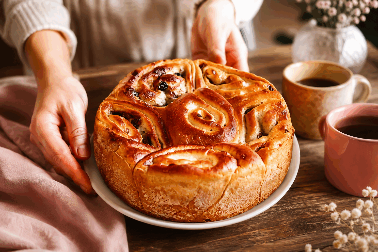 La recette secrète du gâteau chinois à la crème pâtissière qui fond en bouche 😋👌 Description Ce gâteau chinois à la crème pâtissière est une douceur à la texture moelleuse et fondante, subtilement sucrée et délicatement parfumée à la vanille. Originaire des pâtisseries chinoises traditionnelles, il se déguste aussi bien au goûter qu'en dessert léger après un repas. Informations Temps de préparation : 25 minutes Temps de cuisson : 35 minutes Nombre de portions : 8 parts Difficulté : Moyenne Ingrédients Pour la pâte 250 g de farine de blé 50 g de sucre 2 œufs 100 ml de lait tiède 10 g de levure boulangère sèche 40 g de beurre fondu 1 pincée de sel Pour la crème pâtissière 500 ml de lait 4 jaunes d’œufs 100 g de sucre 40 g de farine de maïs (maïzena) 1 gousse de vanille ou 1 cuillère à café d’extrait de vanille 30 g de beurre Préparation Prépare la pâte : délaye la levure dans le lait tiède et laisse reposer 10 minutes. Dans un saladier, mélange la farine, le sucre et le sel. Ajoute les œufs, le beurre fondu puis le mélange lait-levure. Pétris jusqu’à obtenir une pâte souple. Couvre et laisse lever dans un endroit chaud pendant 1 heure. Prépare la crème pâtissière : porte le lait à ébullition avec la gousse de vanille fendue (ou l’extrait). Dans un bol, fouette les jaunes d’œufs avec le sucre jusqu’à blanchissement. Incorpore la maïzena. Verse un peu de lait chaud sur le mélange œufs-sucre tout en fouettant, puis reverse le tout dans la casserole. Fais épaissir sur feu doux en remuant constamment jusqu’à ce que la crème nappe la cuillère. Retire du feu, ajoute le beurre, mélange et filme au contact. Laisse refroidir. Préchauffe le four à 180°C (th.6). Dégaze la pâte, étale-la en un rectangle. Étale la crème pâtissière uniformément sur la pâte. Roulez la pâte en un cylindre serré et découpe 8 tranches égales. Place-les dans un moule beurré, coupe vers le haut. Laisse lever 30 minutes puis enfourne pour 30-35 minutes jusqu’à ce que les gâteaux soient dorés. Laisse tiédir, démoule et sert tiède pour apprécier la texture fondante et parfumée. Astuces Utilise des ingrédients à température ambiante pour une meilleure levée de la pâte. Pour plus de moelleux, tu peux ajouter une cuillère à soupe de lait en poudre à la pâte. Pense à filmer la crème pâtissière au contact pour éviter la formation d’une peau. Si tu n’as pas de levure sèche, remplace-la par 20 g de levure fraîche en adaptant le temps de levée. Service Servez ce gâteau chinois à la crème pâtissière tiède avec un thé vert ou une infusion légère. Il est parfait au goûter ou en dessert léger, à partager en famille ou entre amis. Accompagnez-le éventuellement d’un coulis de fruits rouges pour une touche fruitée et acidulée.