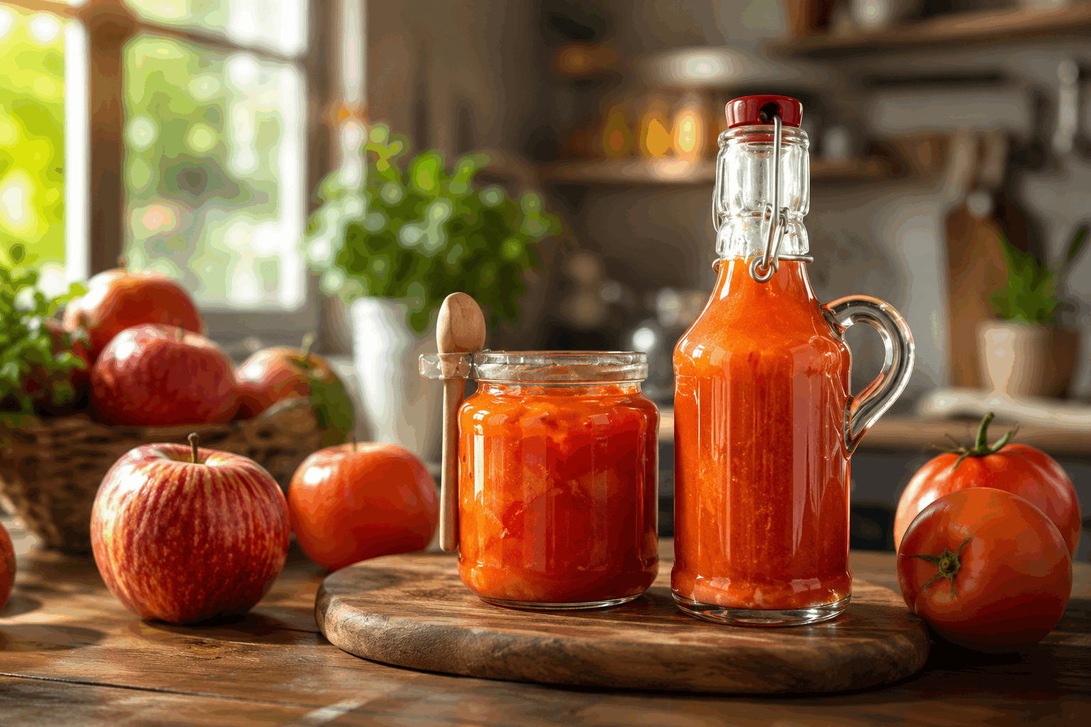 La recette secrète du ketchup maison gourmand en 5 minutes, vous allez adorer ! 🔥🍅 Description Ce ketchup maison est une sauce onctueuse et riche en saveurs, légèrement sucrée et parfaitement équilibrée entre acidité et épices. Facile et rapide à préparer, elle apportera une touche gourmande et naturelle à toutes vos grillades, burgers ou frites. Une alternative saine et délicieuse aux sauces industrielles, idéale pour les repas en famille ou entre amis. Informations Temps de préparation : 5 minutes Temps de cuisson : 0 minute (pas de cuisson) Nombre de portions : 6 à 8 portions Difficulté : Facile Ingrédients Pour le ketchup gourmand 200 g de purée de tomates (ou concentré de tomates dilué avec un peu d’eau) 2 cuillères à soupe de vinaigre de cidre 1 cuillère à soupe de sucre roux 1 cuillère à café de moutarde de Dijon 1 cuillère à café d’oignon en poudre ½ cuillère à café d’ail en poudre ¼ de cuillère à café de cannelle en poudre ¼ de cuillère à café de piment de Cayenne (facultatif, selon votre goût) Quelques gouttes de sauce Worcestershire (optionnel mais conseillé pour plus de profondeur) Sel et poivre noir du moulin, selon goût 50 ml d’eau froide (ajustable pour obtenir la consistance désirée) Préparation Verse la purée de tomates dans un bol moyen. Ajoute le vinaigre de cidre, le sucre roux et la moutarde de Dijon. Mélange bien pour dissoudre le sucre. Incorpore l’oignon et l’ail en poudre, la cannelle, le piment de Cayenne, ainsi que quelques gouttes de sauce Worcestershire si tu en utilises. Verse lentement l’eau froide tout en remuant, jusqu’à obtenir une texture lisse et légèrement épaisse. Ajuste la quantité d’eau selon ta préférence pour un ketchup plus ou moins liquide. Goûte et ajuste l’assaisonnement avec du sel et du poivre, voire un peu plus de sucre ou de vinaigre selon ton goût personnel. Réfrigère quelques minutes avant de servir pour que les arômes se développent pleinement, mais tu peux aussi le consommer immédiatement. Astuces Pour un ketchup plus doux, augmente légèrement la quantité de sucre ou remplace le sucre roux par du miel liquide. Si tu préfères un goût plus relevé, ajoute un peu plus de piment de Cayenne ou quelques gouttes de tabasco. Ce ketchup se conserve au réfrigérateur dans un récipient hermétique jusqu’à une semaine. Pour une version encore plus rapide, tu peux utiliser du concentré de tomates et ajuster l’eau en conséquence. Service Sers ce ketchup maison en accompagnement de frites croustillantes, de nuggets, de burgers, ou même en sauce pour des bâtonnets de légumes. Présente-le dans un petit bol ou un bocal transparent pour une touche authentique et conviviale lors d’un barbecue ou d’un repas décontracté.