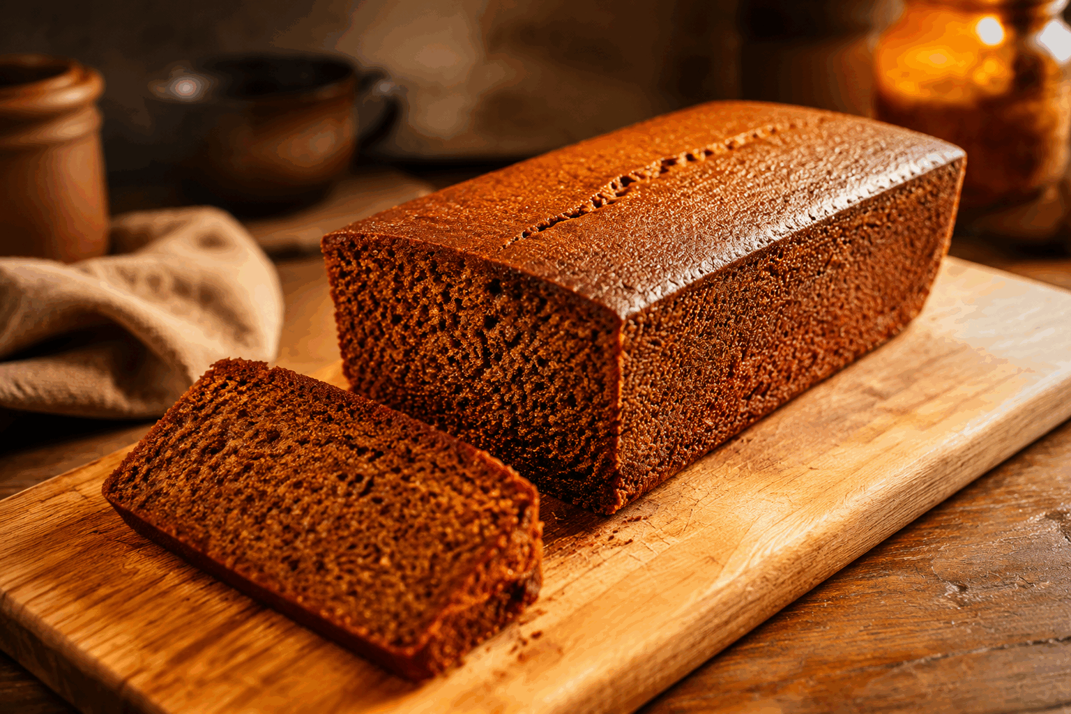 La recette secrète du pain d'épices de ma grand-mère, 100% réussite garantie 👌 Description Ce pain d'épices traditionnel est moelleux, parfumé et légèrement sucré avec un équilibre parfait entre les épices douces et le miel. Idéal pour accompagner une tasse de thé ou de café, il rappelle les douceurs de l’enfance et les fêtes de fin d’année. Cette recette familiale, simple et inratable, vous garantira un pain d'épices tendre et savoureux à chaque fois. Informations Temps de préparation : 20 minutes Temps de cuisson : 45 minutes Nombre de portions : 8 personnes Difficulté : Facile Ingrédients Pour la pâte 250 g de farine de seigle 100 g de farine de blé 200 g de miel toutes fleurs 100 g de sucre roux 100 ml de lait entier tiède 1 œuf entier 1 sachet de levure chimique (environ 11 g) 2 cuillères à café de mélange d'épices (cannelle, gingembre, anis, clou de girofle, muscade) 1 pincée de sel Préparation Préchauffe le four à 160°C (thermostat 5-6). Fais chauffer doucement le miel dans une casserole ou au micro-ondes jusqu’à ce qu’il soit liquide. Dans un grand saladier, mélange les farines, la levure, le sel, les épices et le sucre. Ajoute le miel liquide, le lait tiède et l’œuf. Mélange vigoureusement jusqu’à obtenir une pâte homogène et assez épaisse. Verse la pâte dans un moule à cake beurré ou chemisé de papier sulfurisé. Enfourne pour 45 minutes. Vérifie la cuisson en plantant la lame d’un couteau : elle doit ressortir sèche. À la sortie du four, démoule le pain d'épices et laisse-le refroidir sur une grille. Pour un goût optimal, enveloppe-le dans un linge propre et laisse-le reposer 24 heures avant de le déguster : les arômes se développeront pleinement. Astuces Utilise du miel de bonne qualité, ni trop fort ni trop léger en goût, pour un équilibre parfait. Pour encore plus de moelleux, remplace 50 ml de lait par de la crème fraîche liquide. Si tu n’as pas le mélange d’épices prêt, combine cannelle, gingembre, clou de girofle et muscade en proportions égales. Conserve ton pain d’épices à température ambiante dans une boîte hermétique pour préserver sa texture moelleuse. Service Sers ce pain d'épices en tranches épaisses, nature ou accompagné d’une noix de beurre salé. Il est parfait pour le goûter, en dessert avec une compote de pomme ou encore au petit-déjeuner avec un thé noir. Idéal aussi pour les fêtes de Noël, il apportera une touche chaleureuse et réconfortante à ta table.