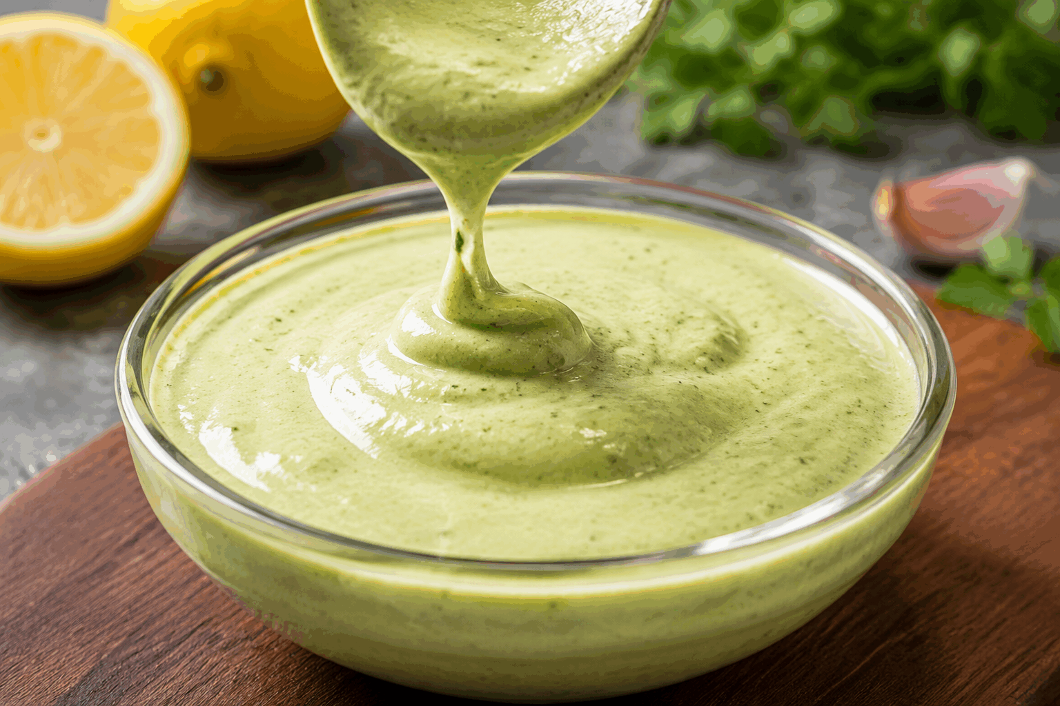 La sauce au yaourt express qui fait oublier la mayonnaise en 5 minutes 👌✨ Description Cette sauce au yaourt fraîche et légère est idéale pour accompagner vos salades, viandes grillées ou légumes croquants. Facile et rapide à préparer, elle séduit par sa saveur acidulée et subtilement relevée, défiant la traditionnelle mayonnaise grâce à sa simplicité et son équilibre en goût. Informations Temps de préparation : 5 minutes Temps de cuisson : 0 minute Nombre de portions : 4 Difficulté : Facile Ingrédients Pour la sauce au yaourt 200 g de yaourt nature grec ou à la grecque 1 cuillère à soupe de jus de citron frais 1 cuillère à soupe d’huile d’olive extra vierge 1 cuillère à café de moutarde de Dijon 1 petite gousse d’ail finement hachée 1 cuillère à soupe de ciboulette fraîche ciselée Sel fin, selon votre goût Poivre noir fraîchement moulu, selon votre goût Préparation Dans un bol, versez le yaourt nature. Ajoutez le jus de citron, l’huile d’olive et la moutarde de Dijon. Incorporez la gousse d’ail hachée et la ciboulette ciselée. Mélangez bien avec un fouet ou une fourchette jusqu’à obtenir une sauce homogène et légèrement mousseuse. Assaisonnez avec le sel et le poivre selon votre goût. Laissez reposer 5 minutes au frais, cela rehaussera les arômes avant de servir. Astuces Privilégiez un yaourt à la grecque bien épais, il donnera une texture plus onctueuse et riche. Pour varier les saveurs, ajoutez un peu de paprika fumé ou de cumin en poudre. Si vous préférez une sauce plus légère, remplacez la moutarde par un peu de vinaigre balsamique. Cette sauce se conserve 24 heures au réfrigérateur, couverte pour préserver la fraîcheur. Service Sert cette sauce en accompagnement de crudités, de salades composées, de brochettes grillées ou même de pommes de terre nouvelles vapeur. Son goût frais et subtil remplace avantageusement la mayonnaise traditionnelle pour une dégustation plus légère et saine lors d’un déjeuner estival ou d’un apéritif convivial.
